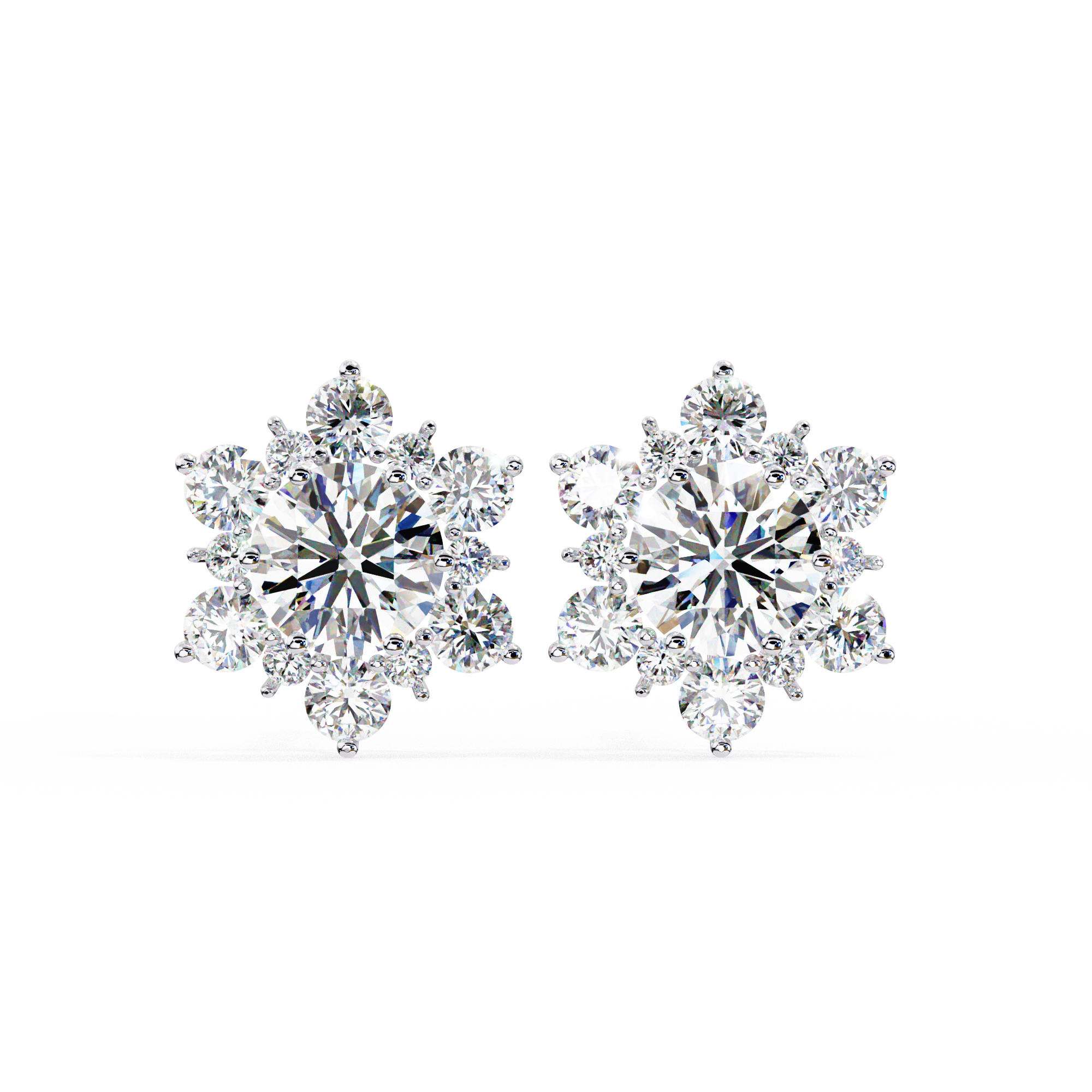 1.44 carat round earring 18K