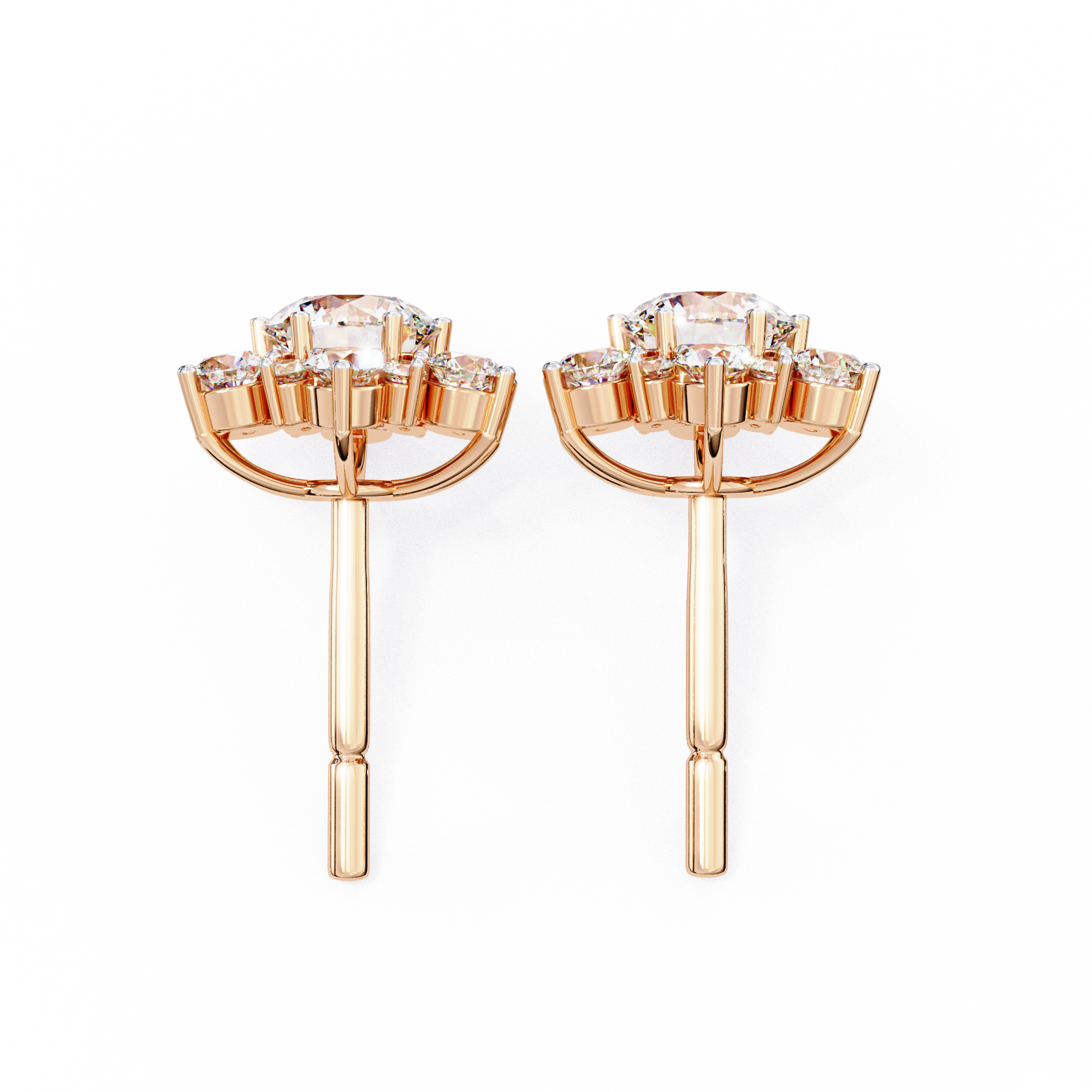 1.45 ct Solar Bloom Earrings 9k