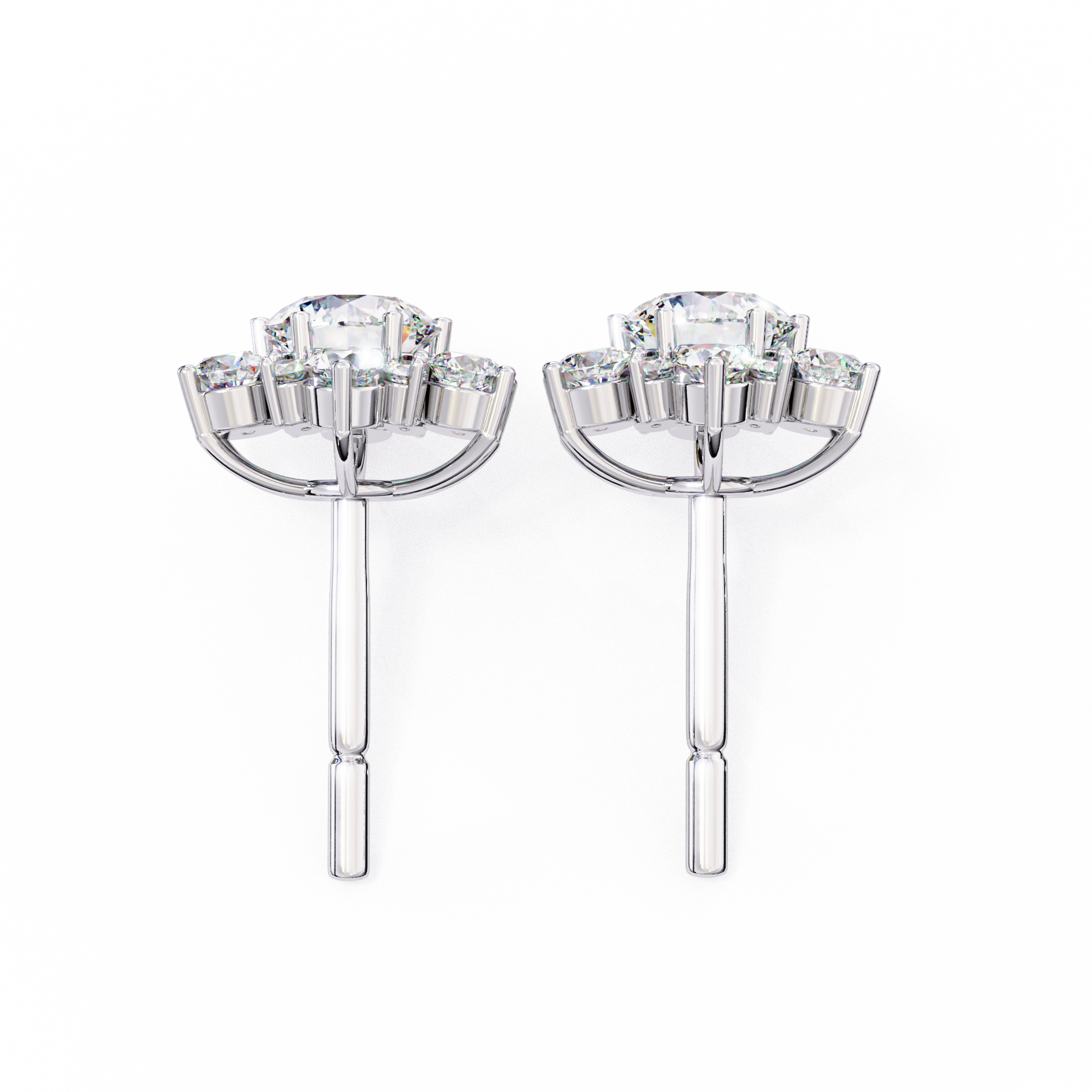 1.45 ct Solar Bloom Earrings 9k