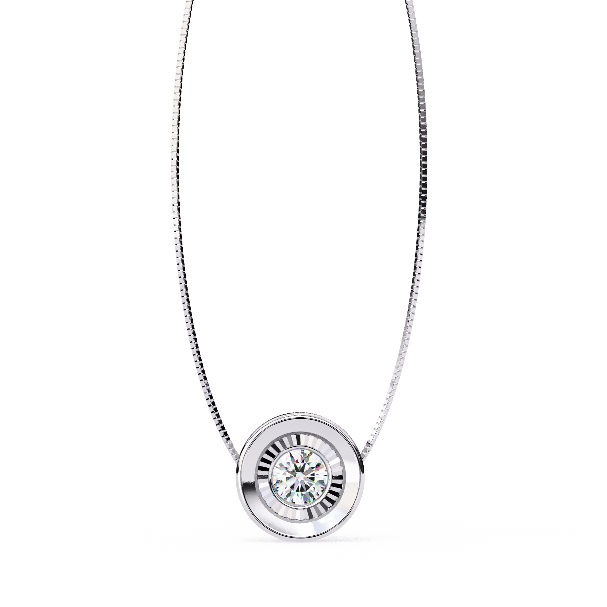 1.36 carat round pendant