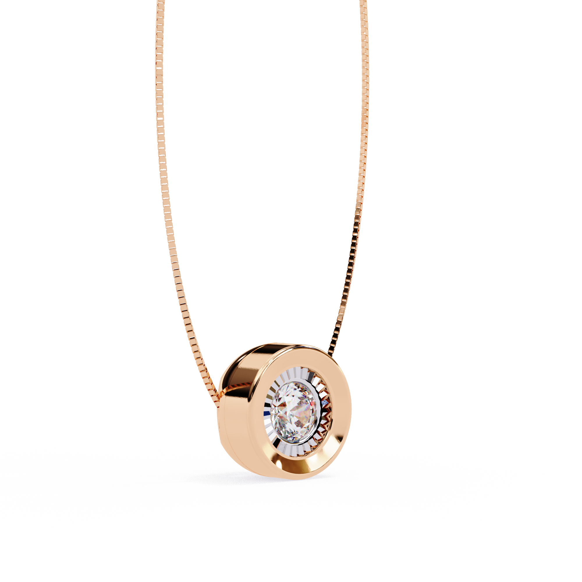 1.36 carat round pendant