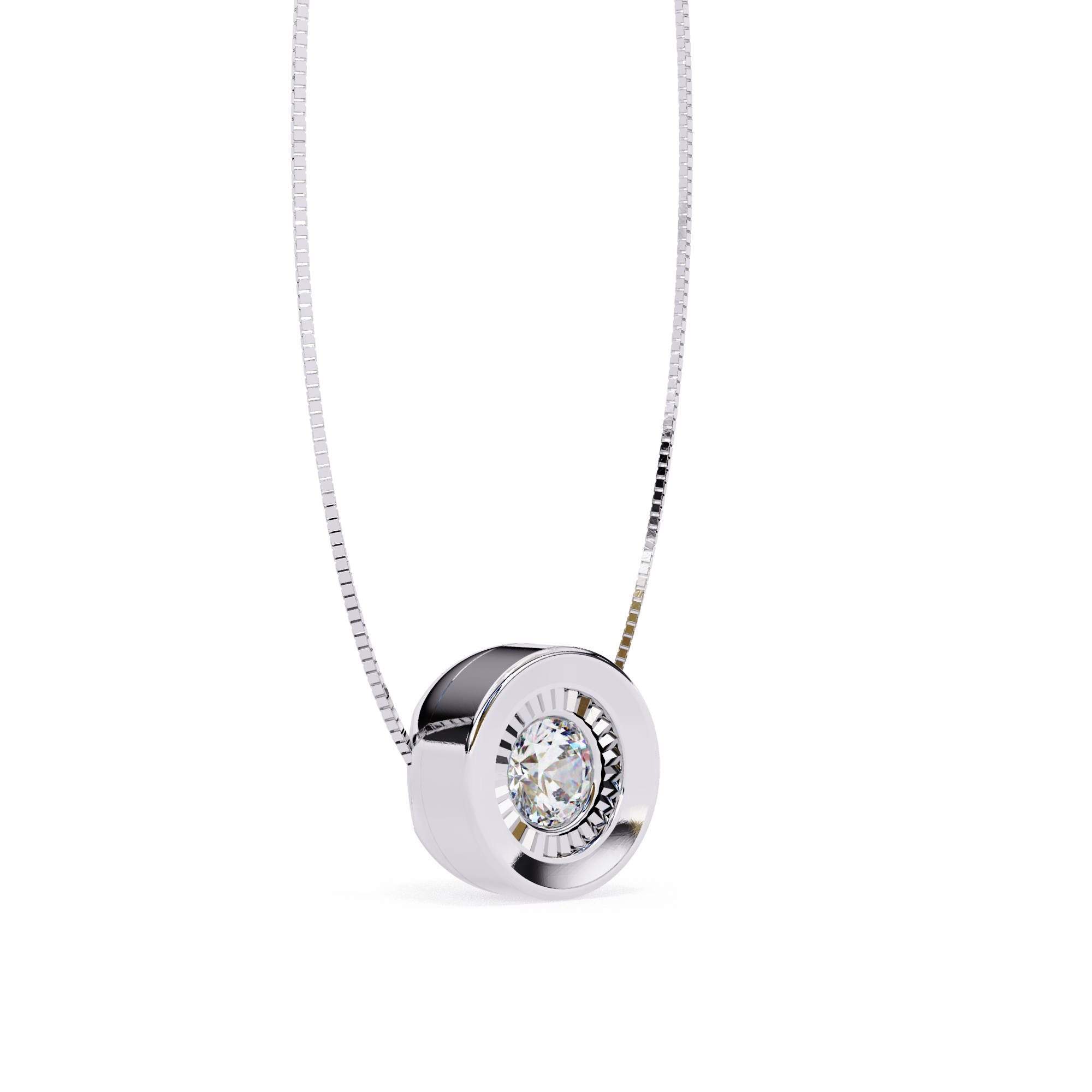 1.36 carat round pendant