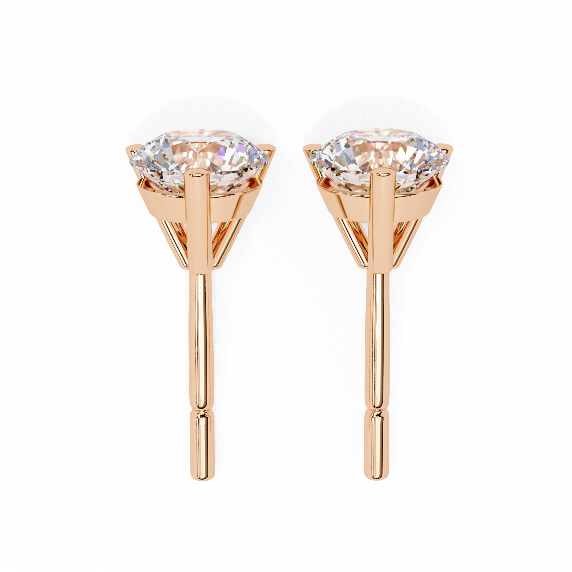 2.57 round diamond earring