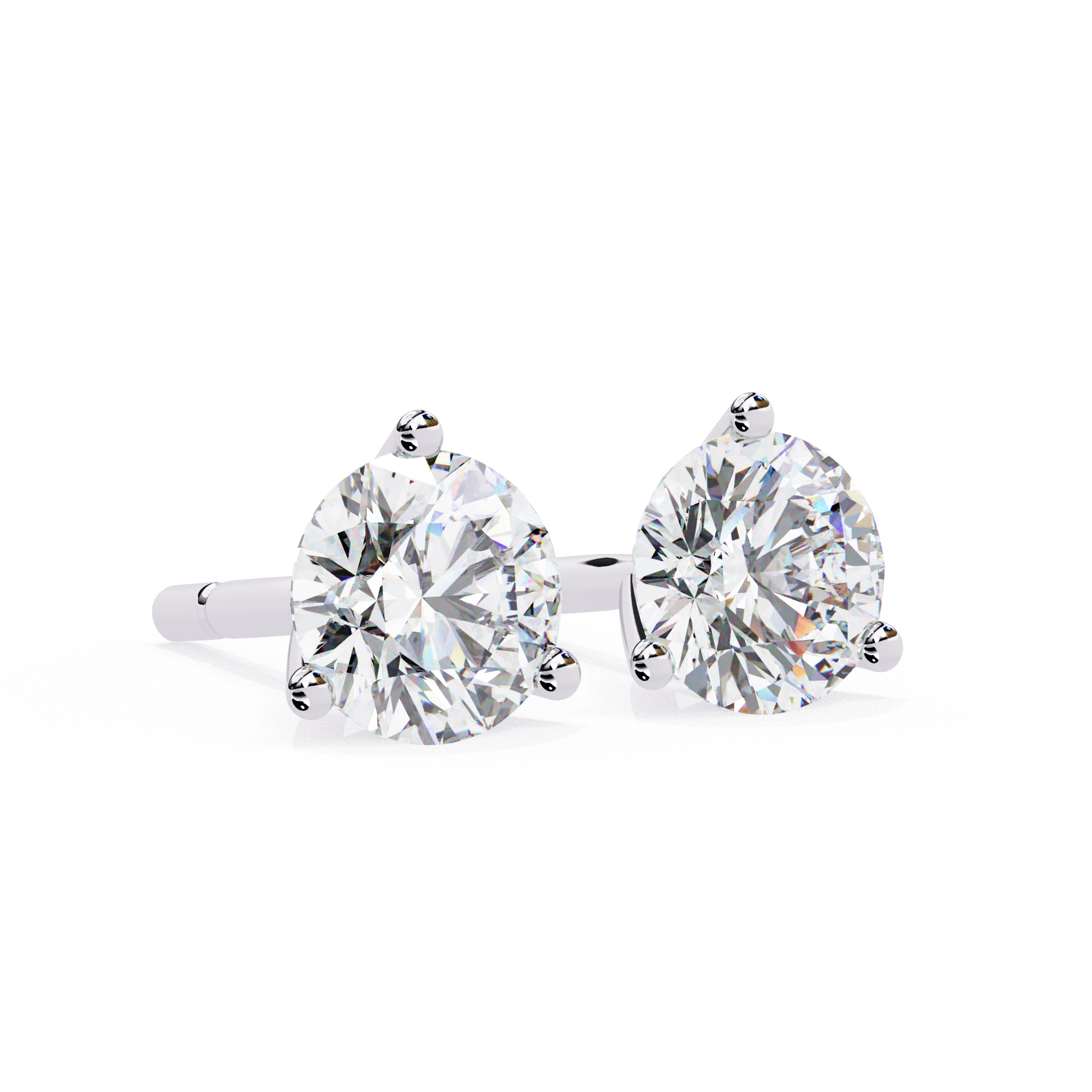 2.57 round diamond earring