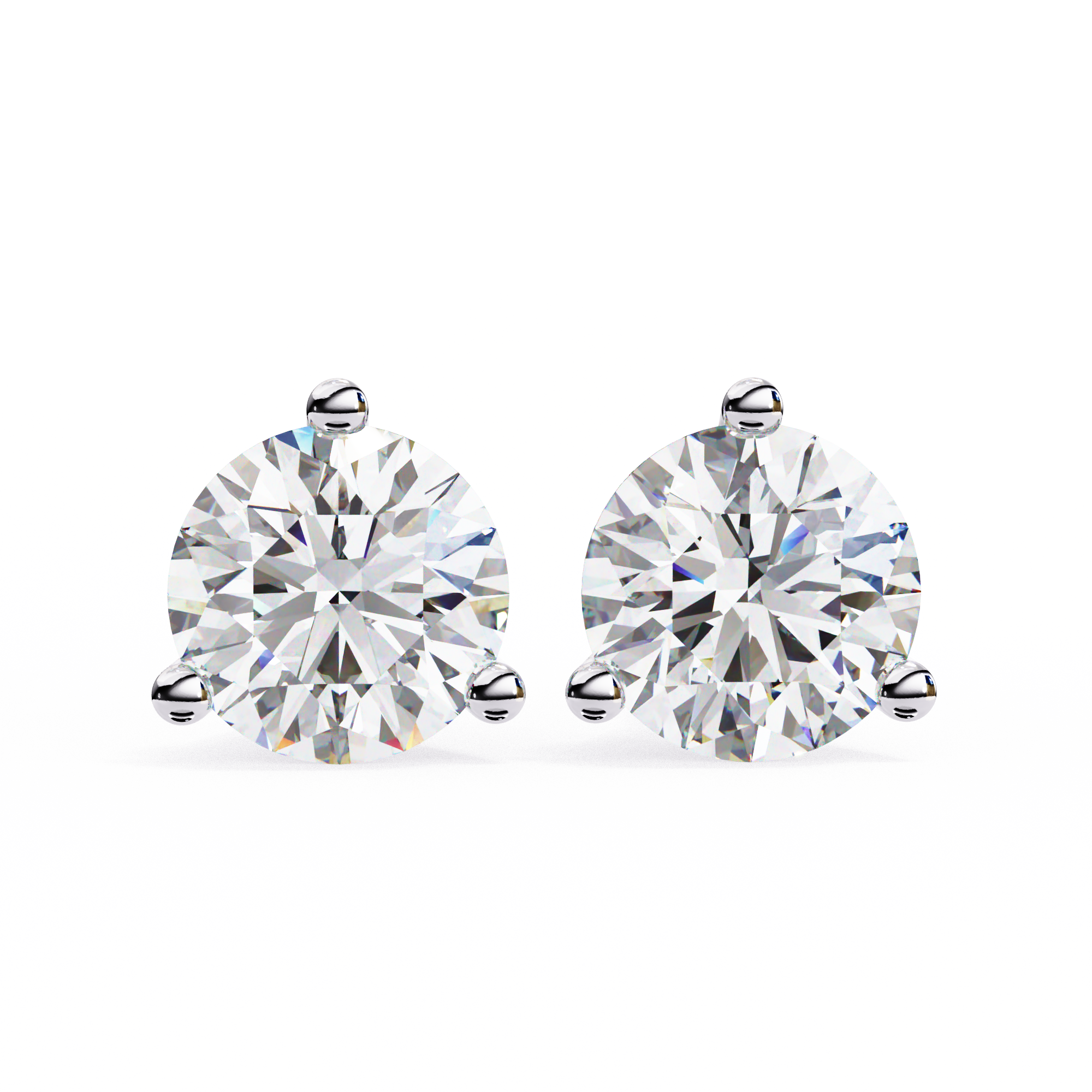 2.57 round diamond earring