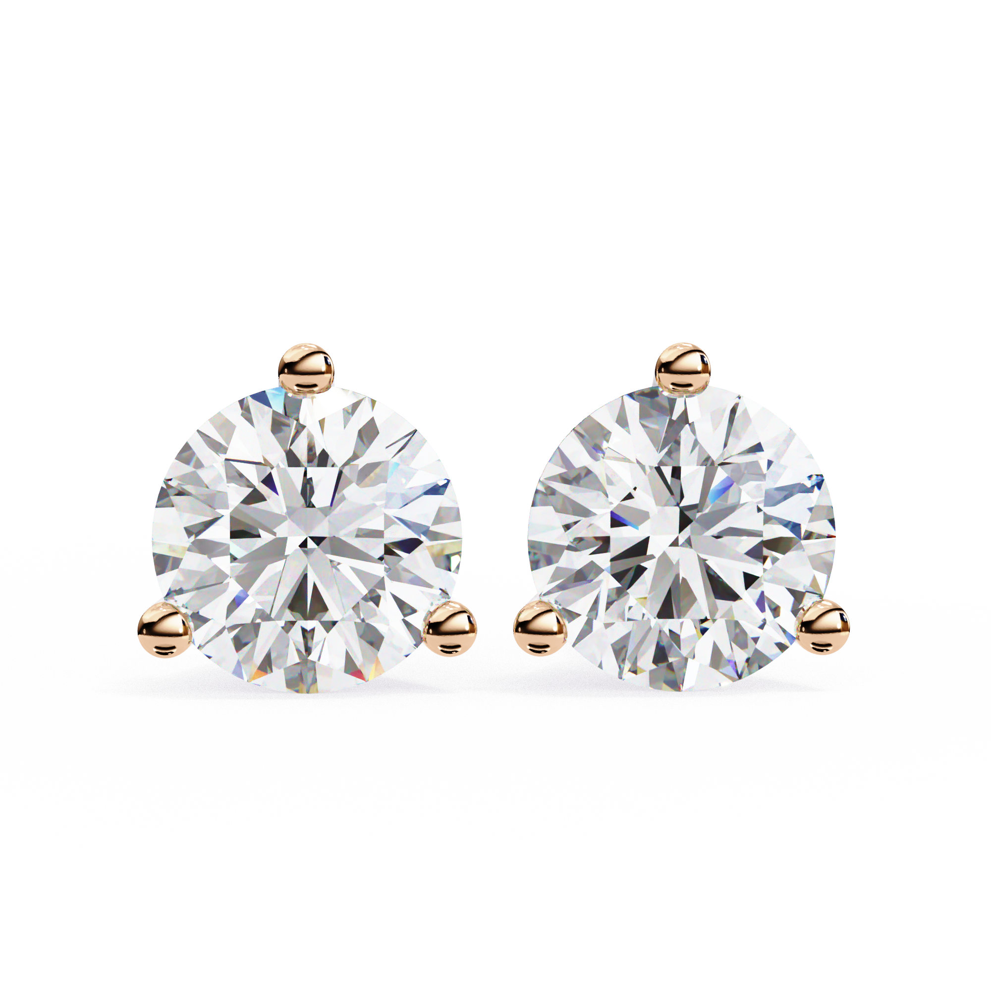 2.57 round diamond earring