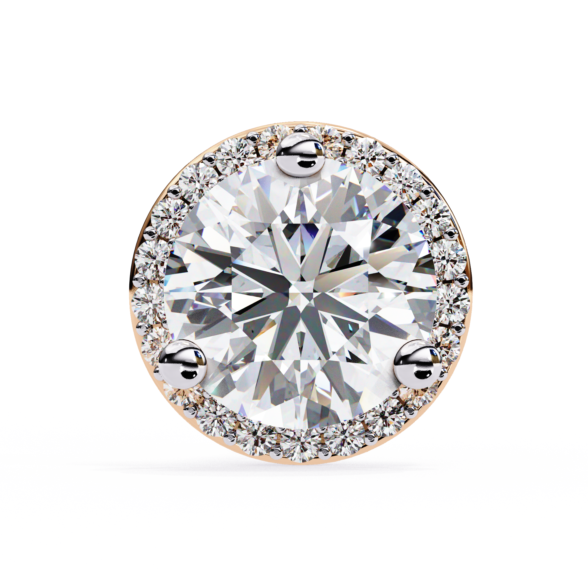 1.95 ct Celeste Halo Earrings 9k