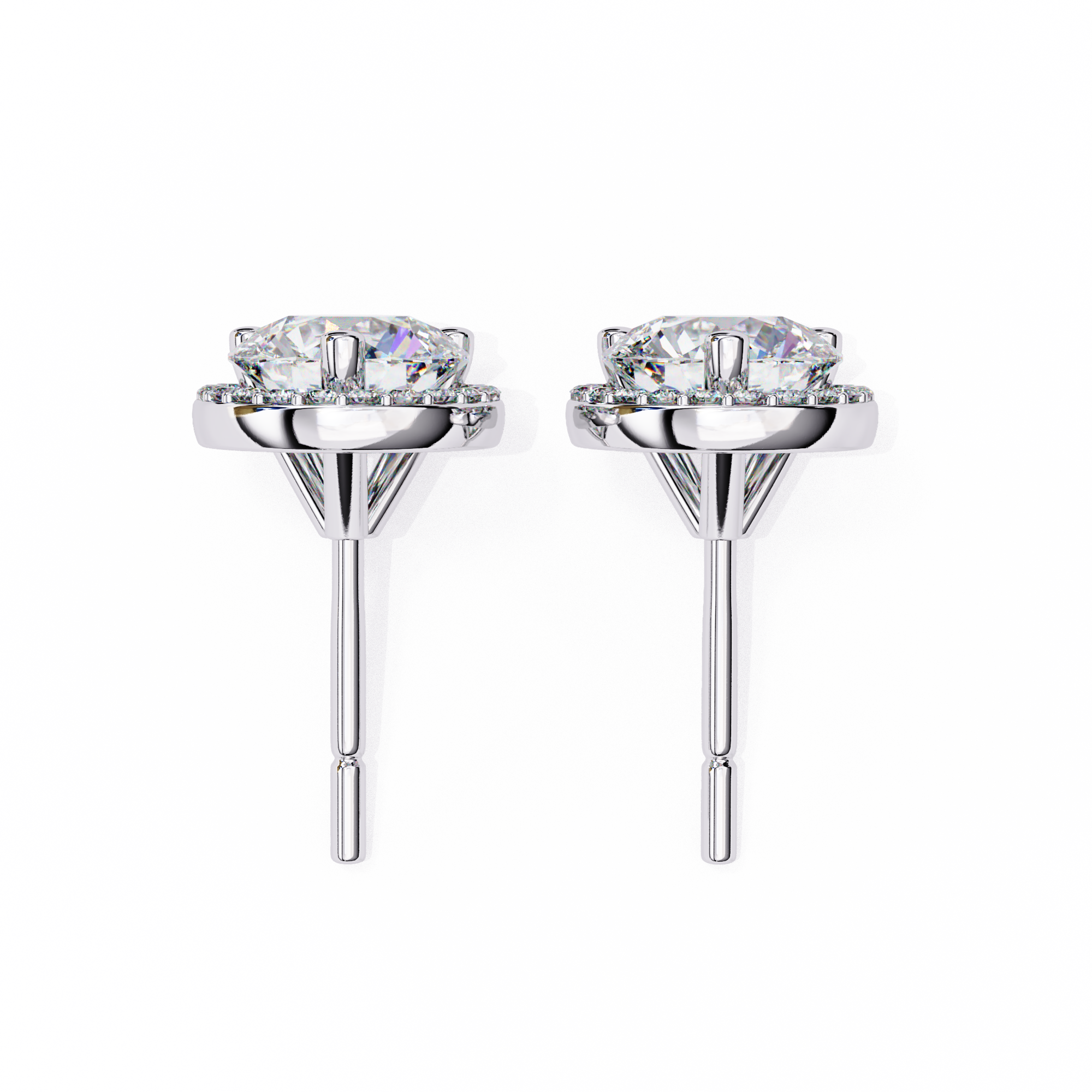 1.95 ct Celeste Halo Earrings 9k