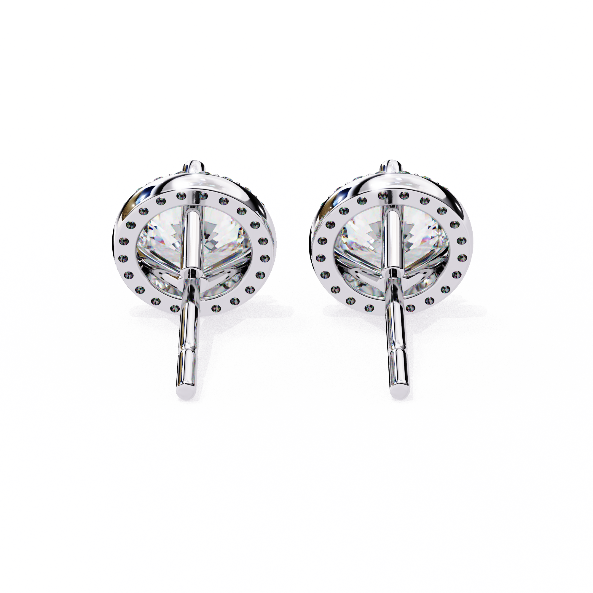 1.95 ct Celeste Halo Earrings 9k
