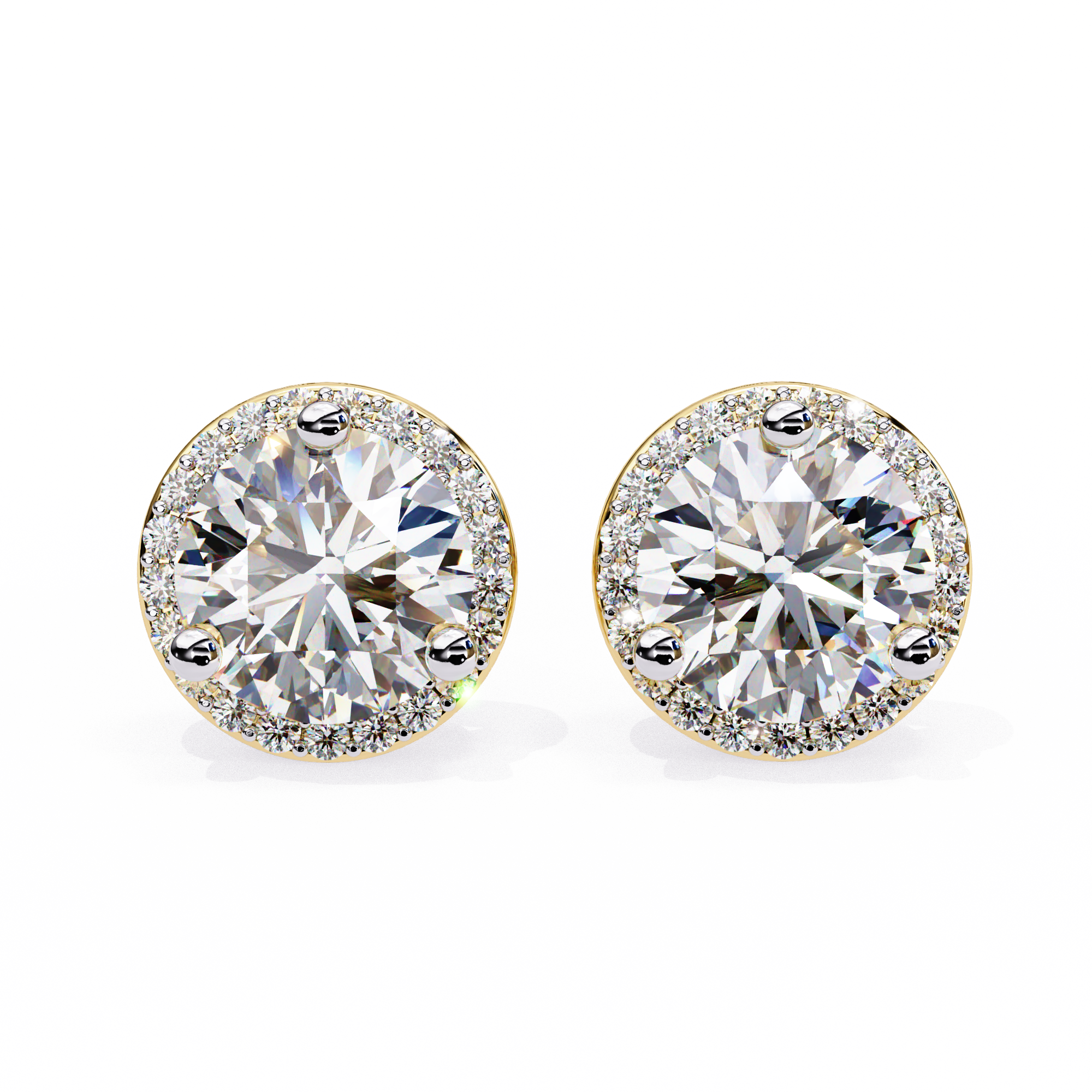 1.95 ct Celeste Halo Earrings 9k