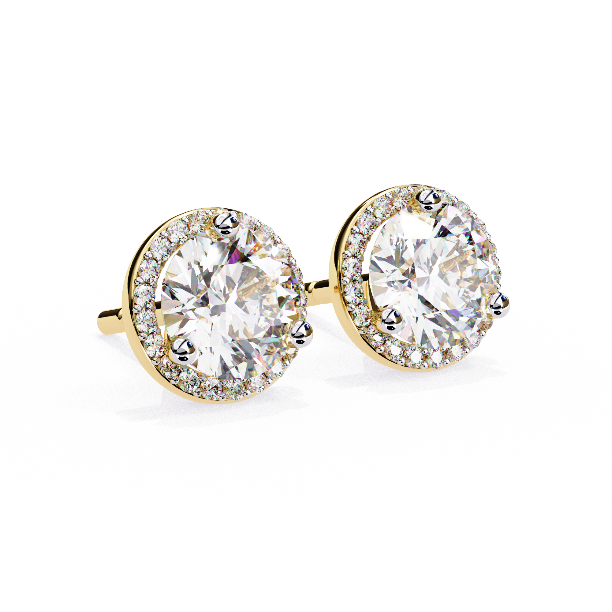 1.95 ct Celeste Halo Earrings 9k