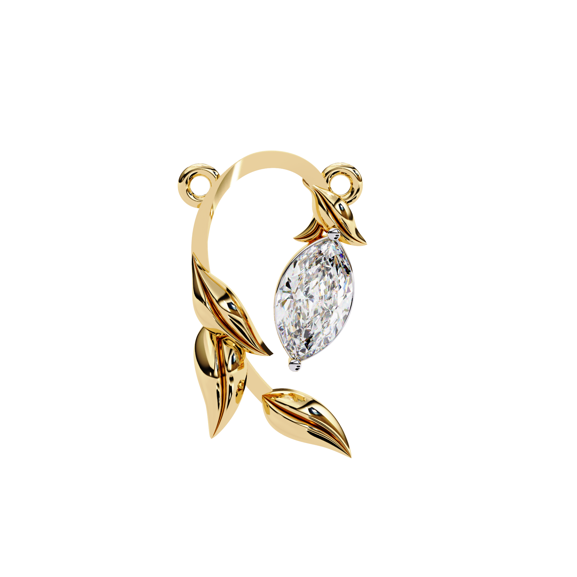 0.47 carat marquise pendant