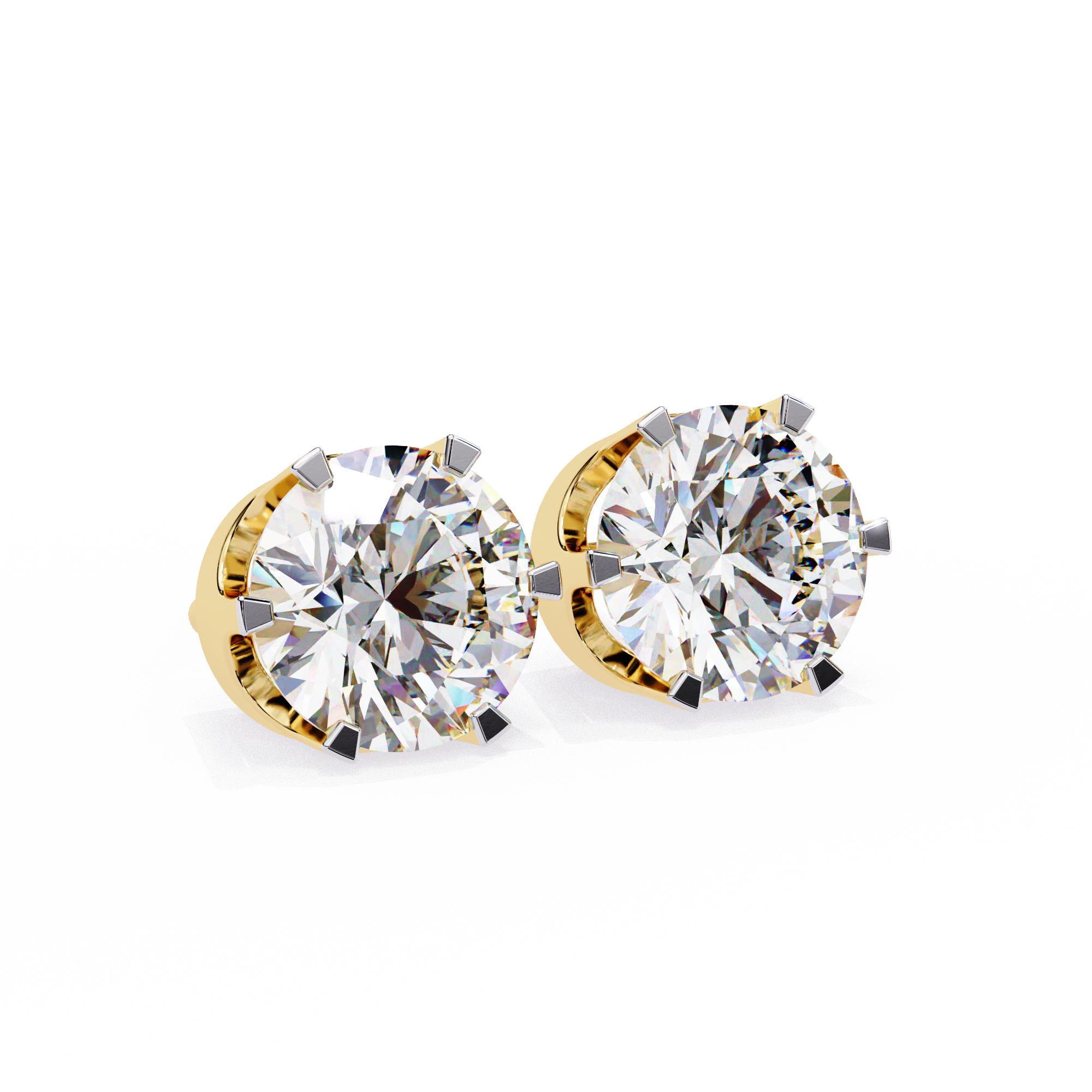 2.57 carat round earring