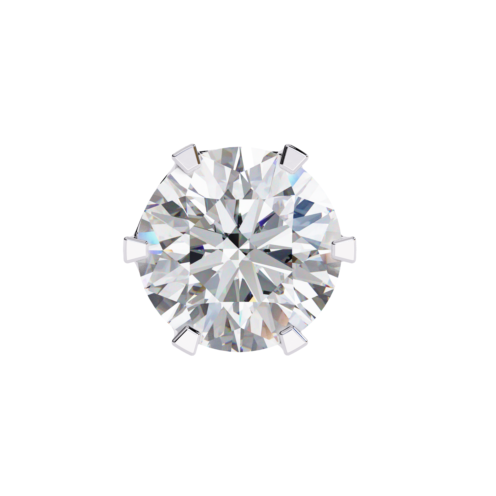 2.57 carat round earring