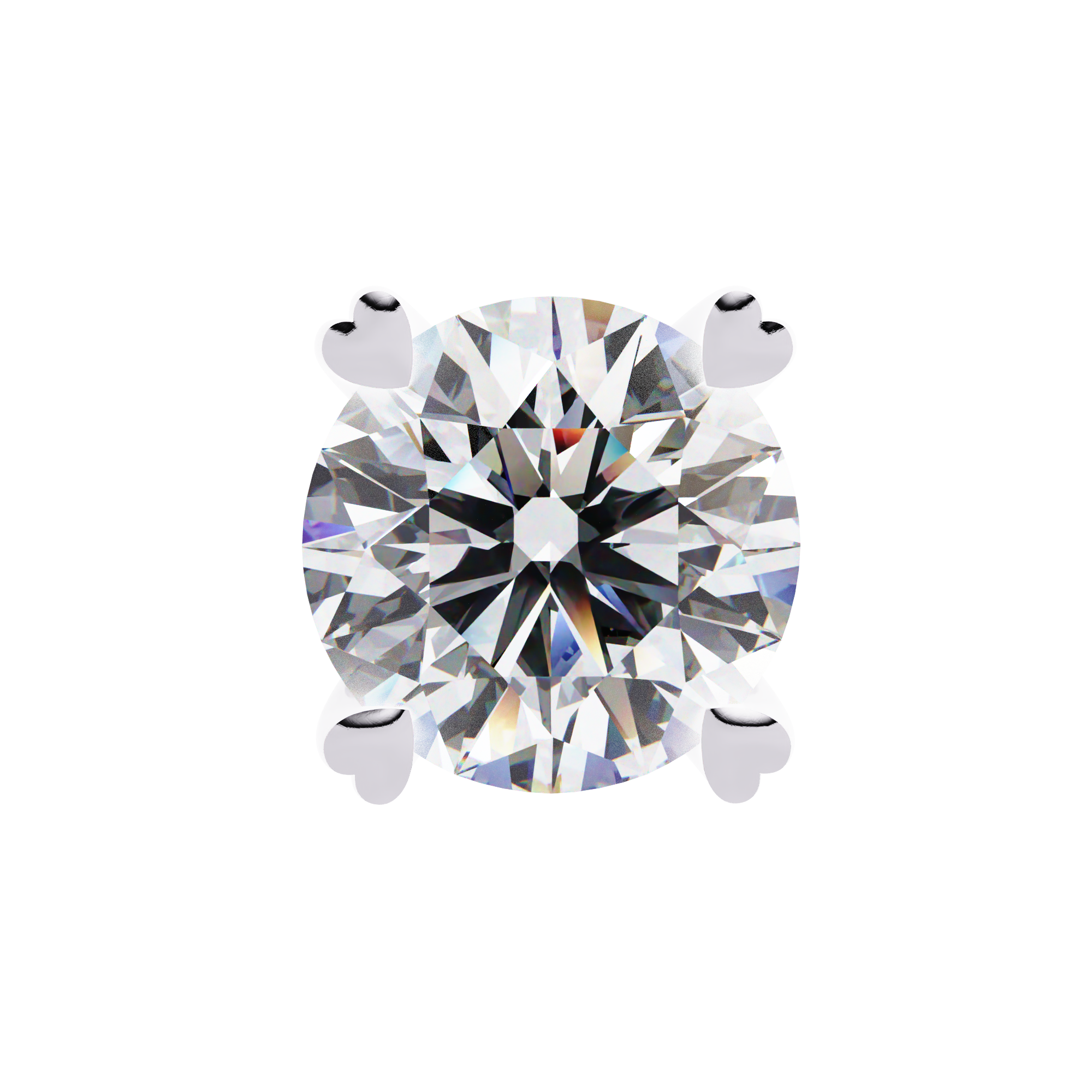 2.57 carat round earring