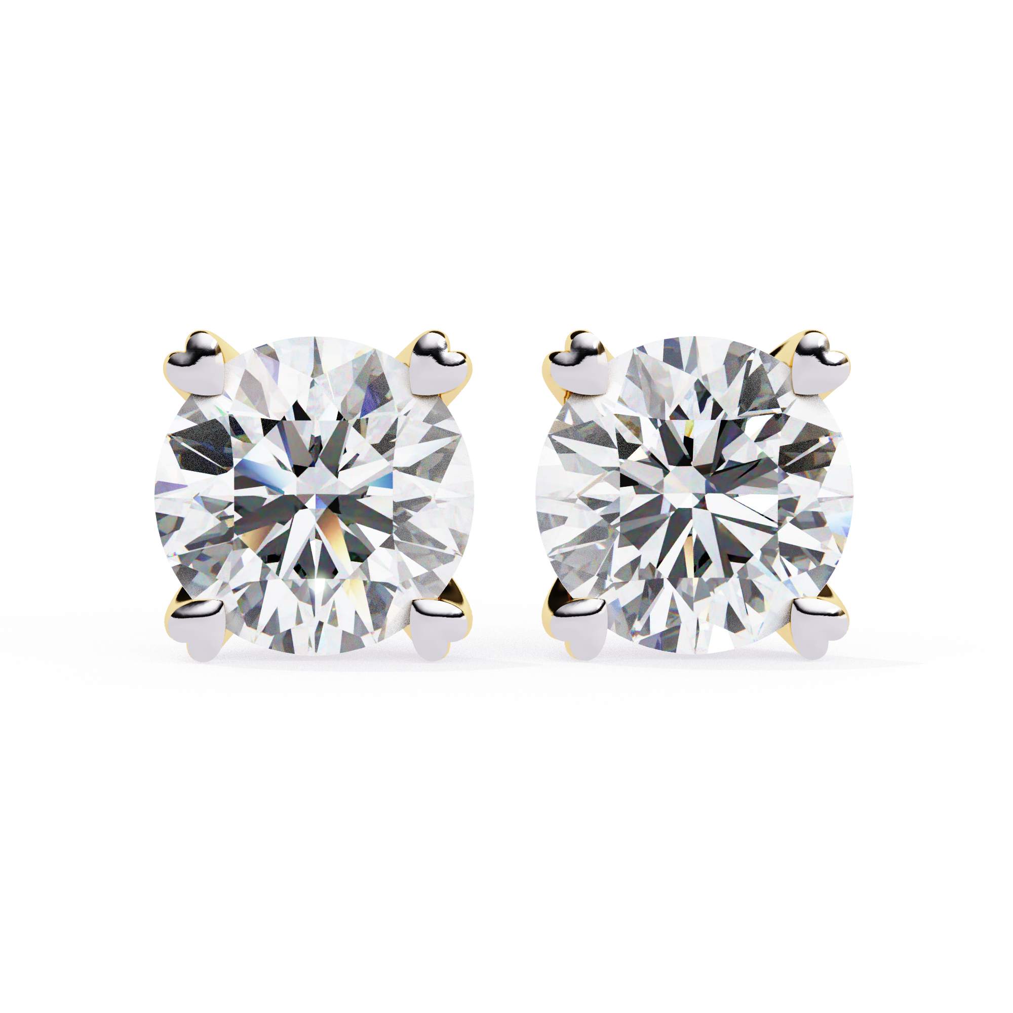 2.57 carat round earring