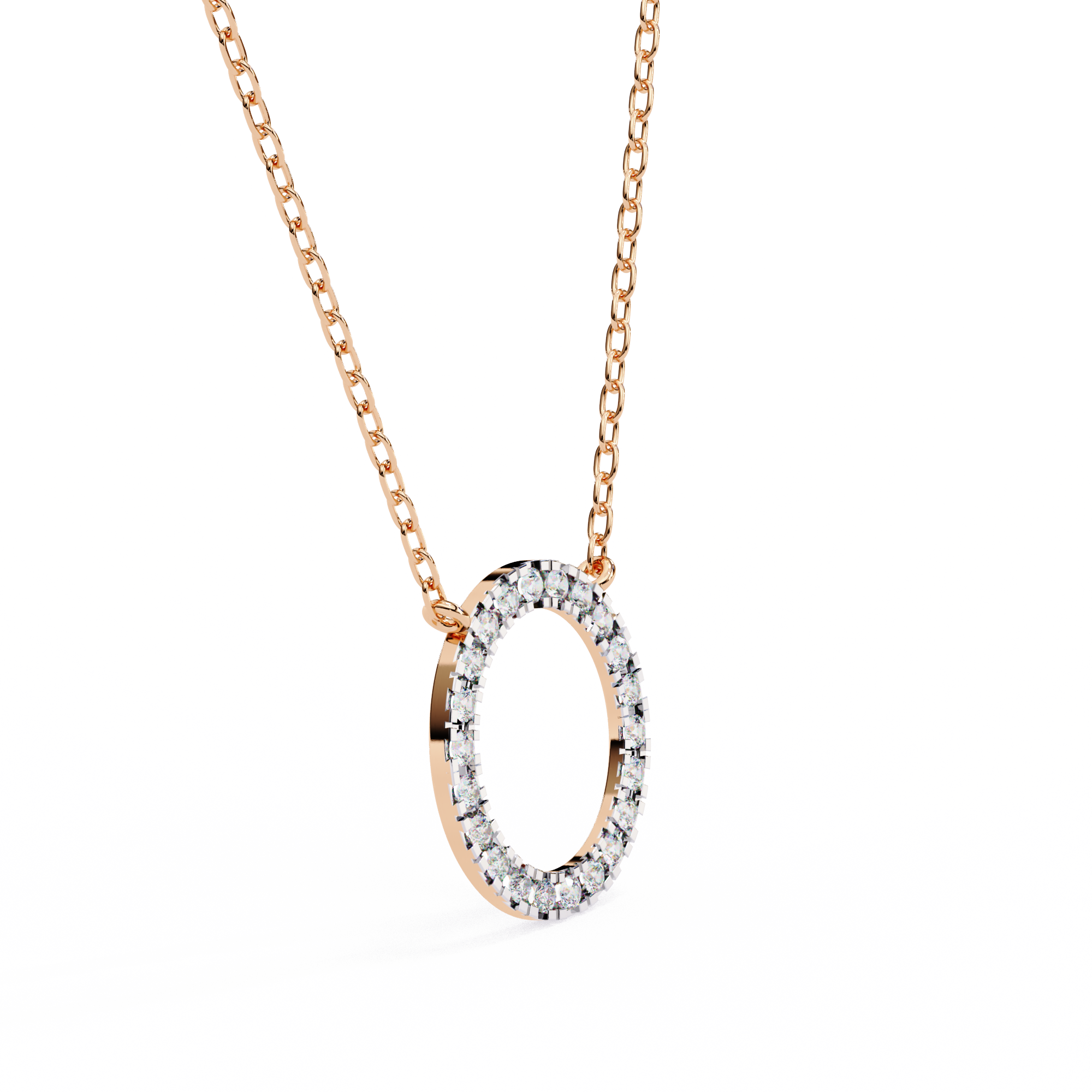 0.34 carat round pendant