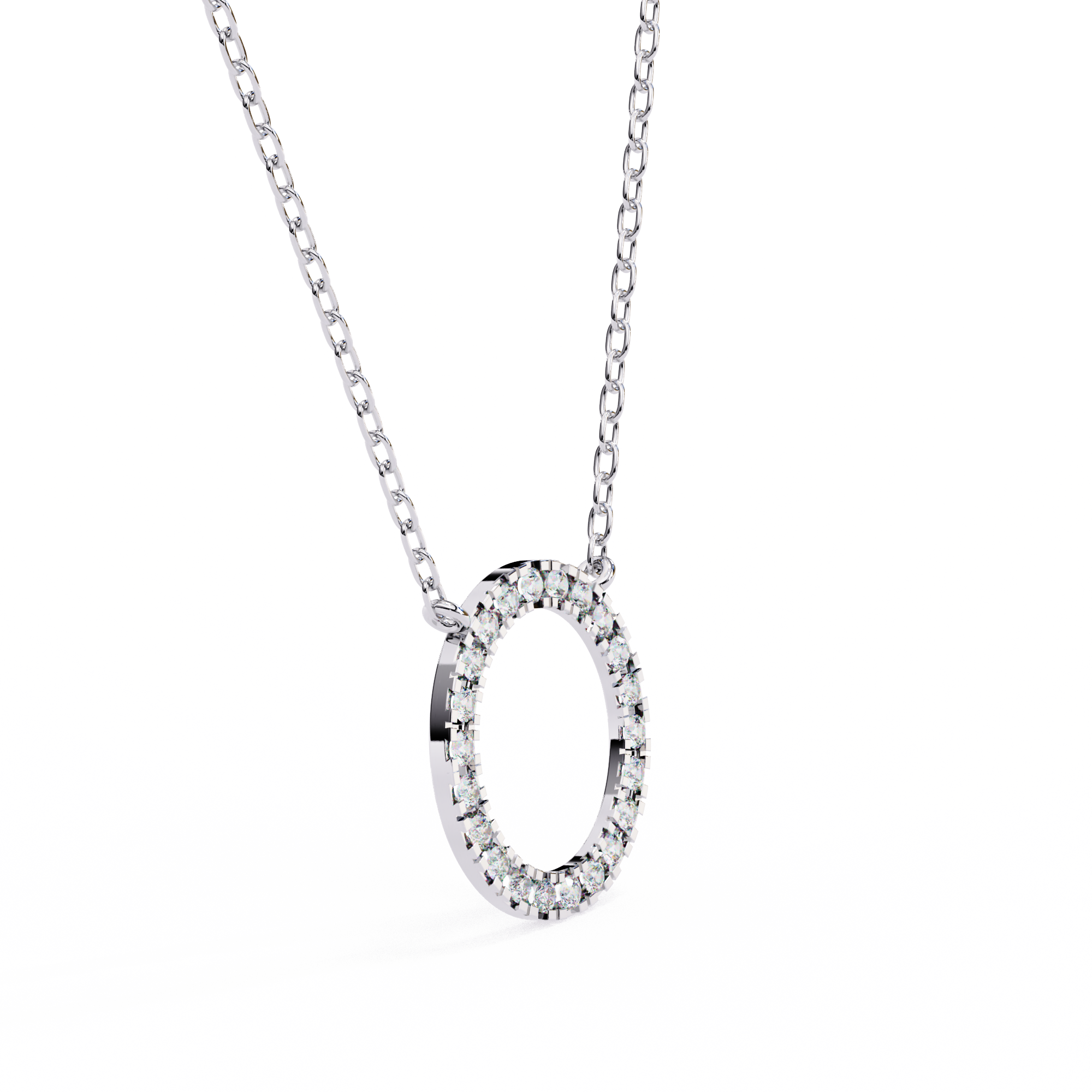 0.34 carat round pendant