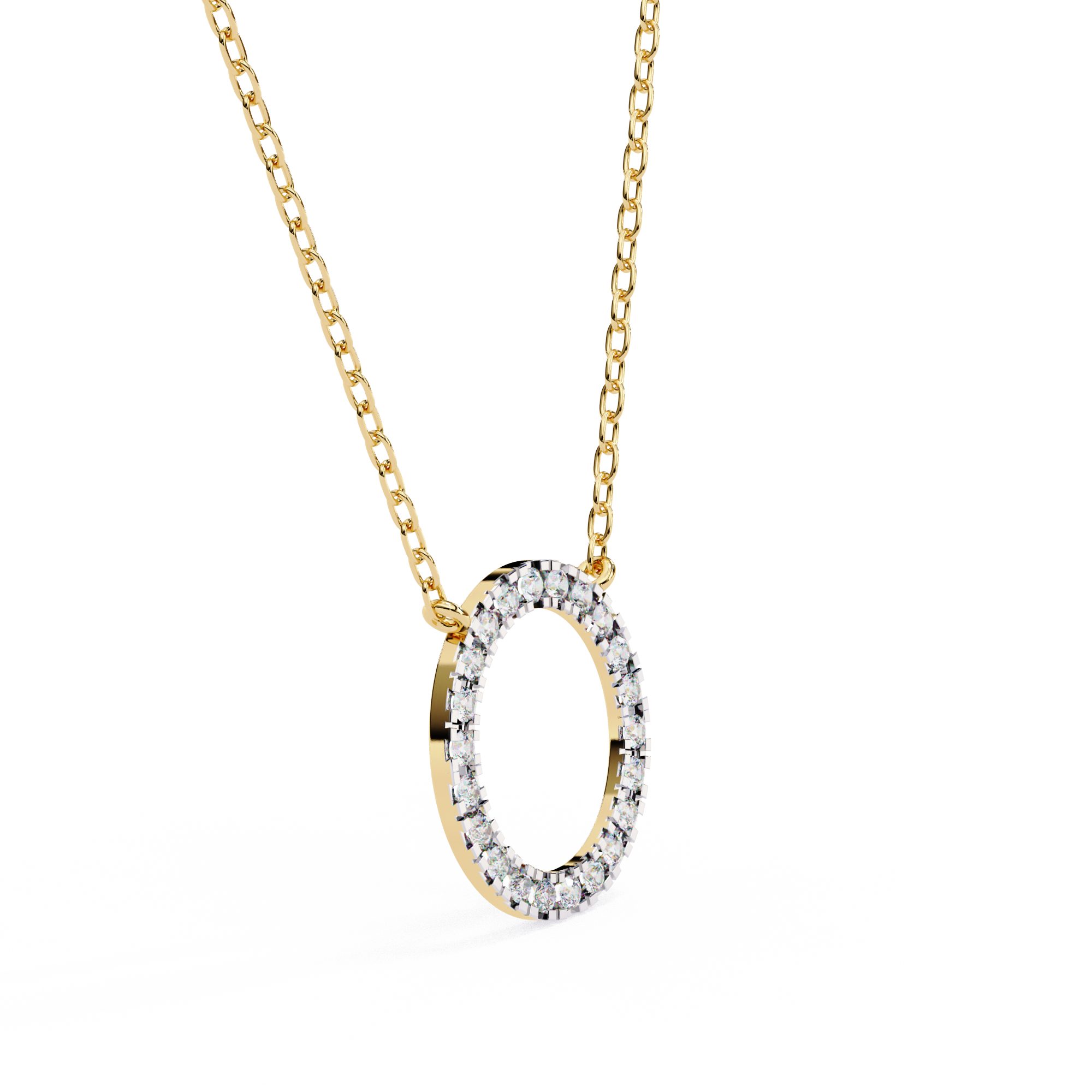 0.34 carat round pendant