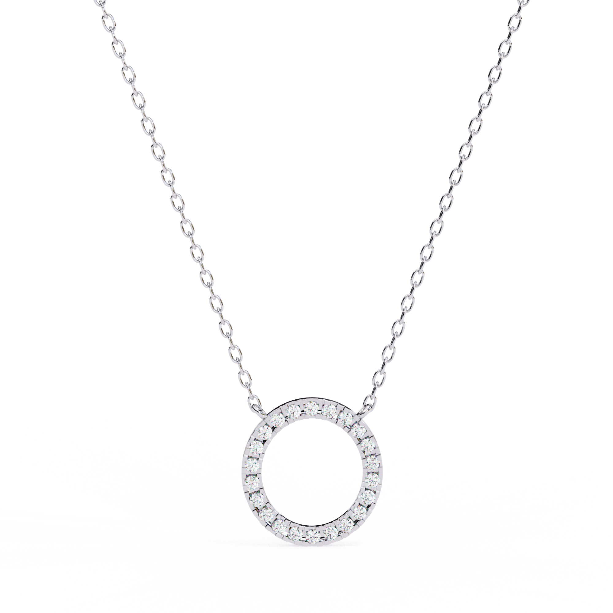 0.34 carat round pendant