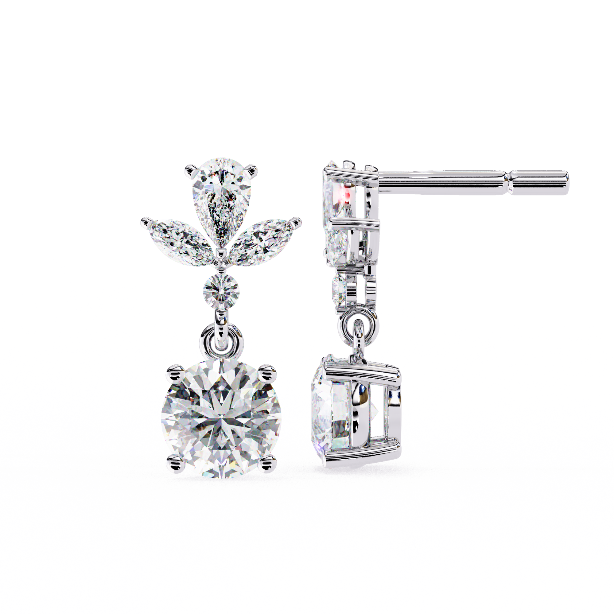 1.45 ct Aurora Cascade Earrings 9k
