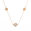 0.07 carat round pendant 9k