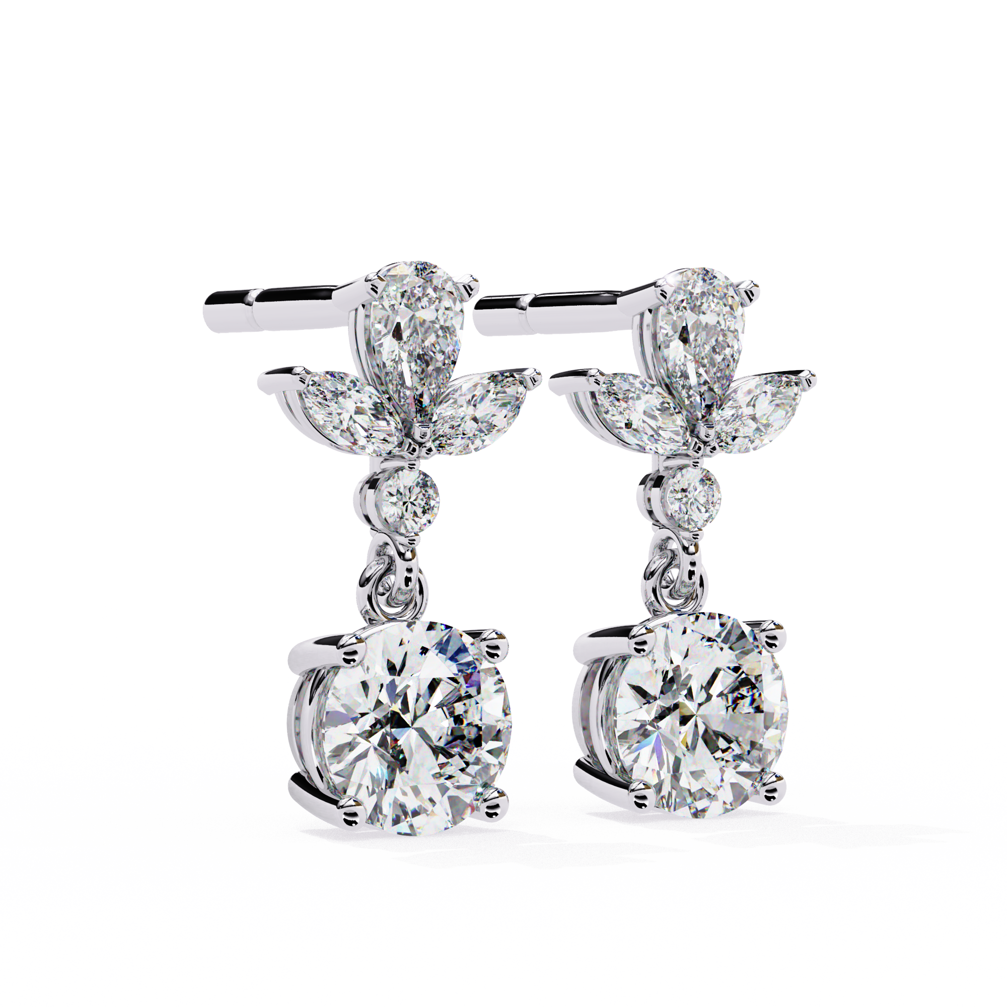 1.45 ct Aurora Cascade Earrings 9k