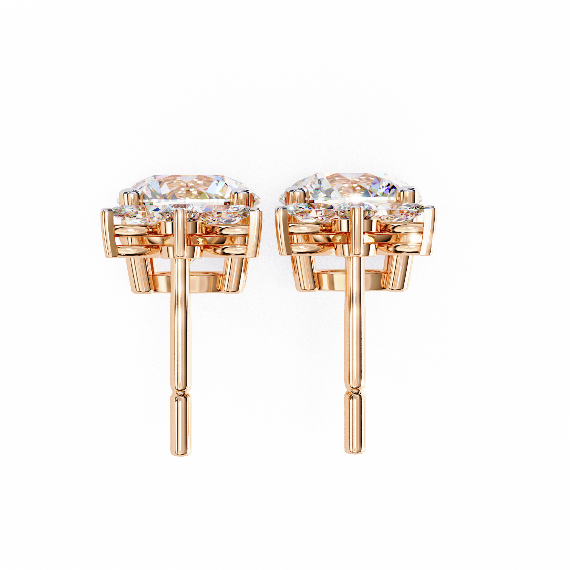 2.02 ct Radiant Horizon Earrings 9k