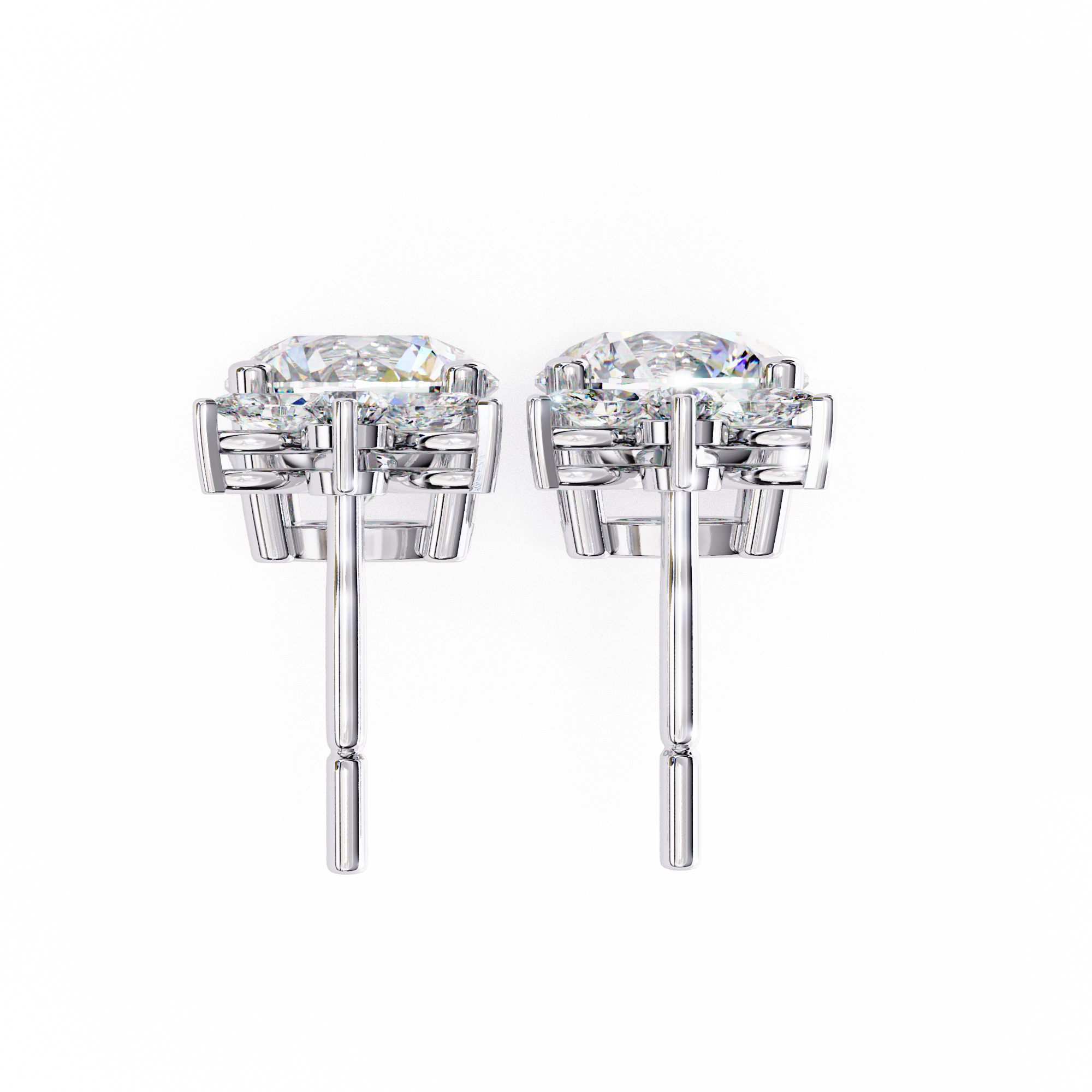 2.02 ct Radiant Horizon Earrings 9k