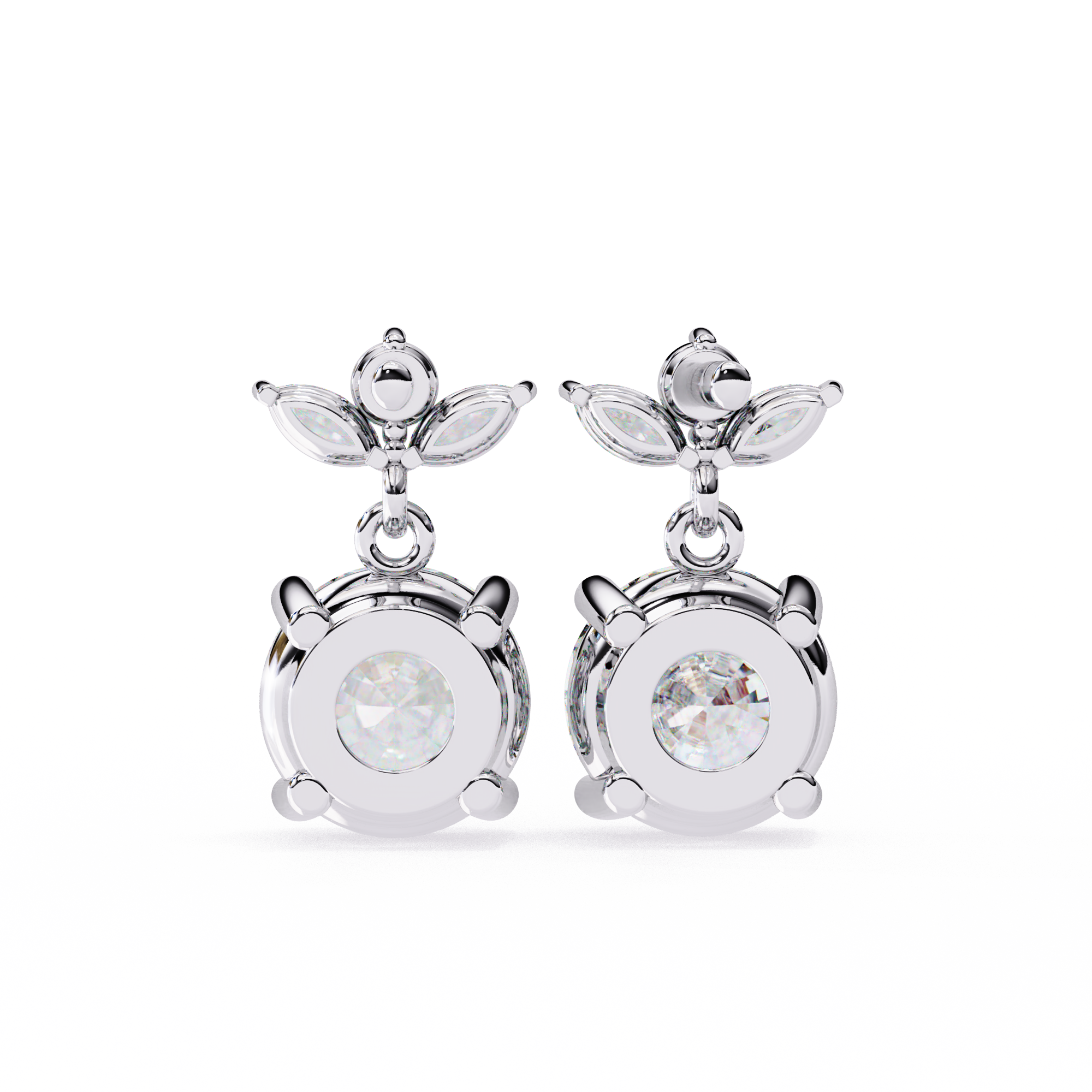 2.02 ct Radiant Horizon Earrings 9k