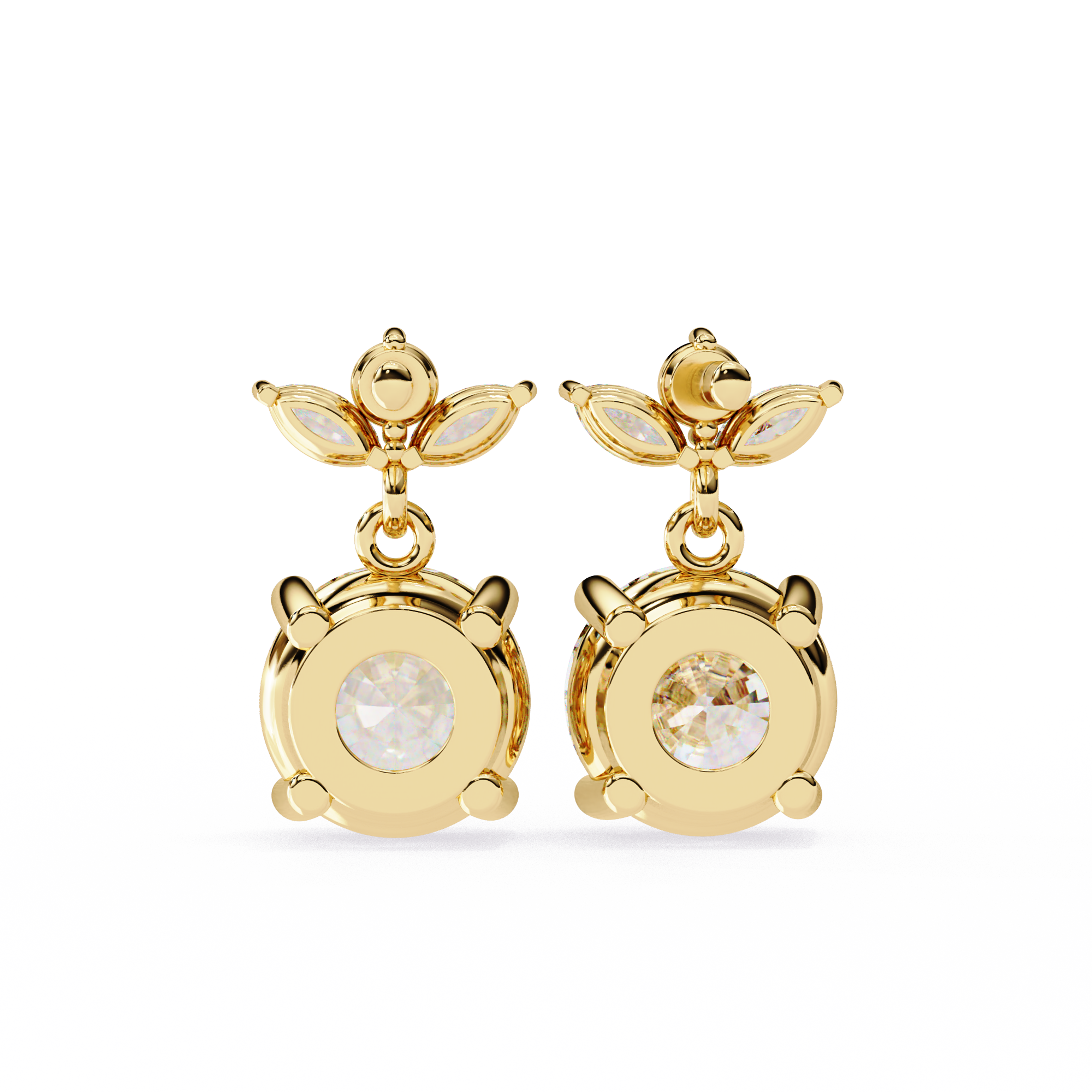 2.02 ct Radiant Horizon Earrings 9k
