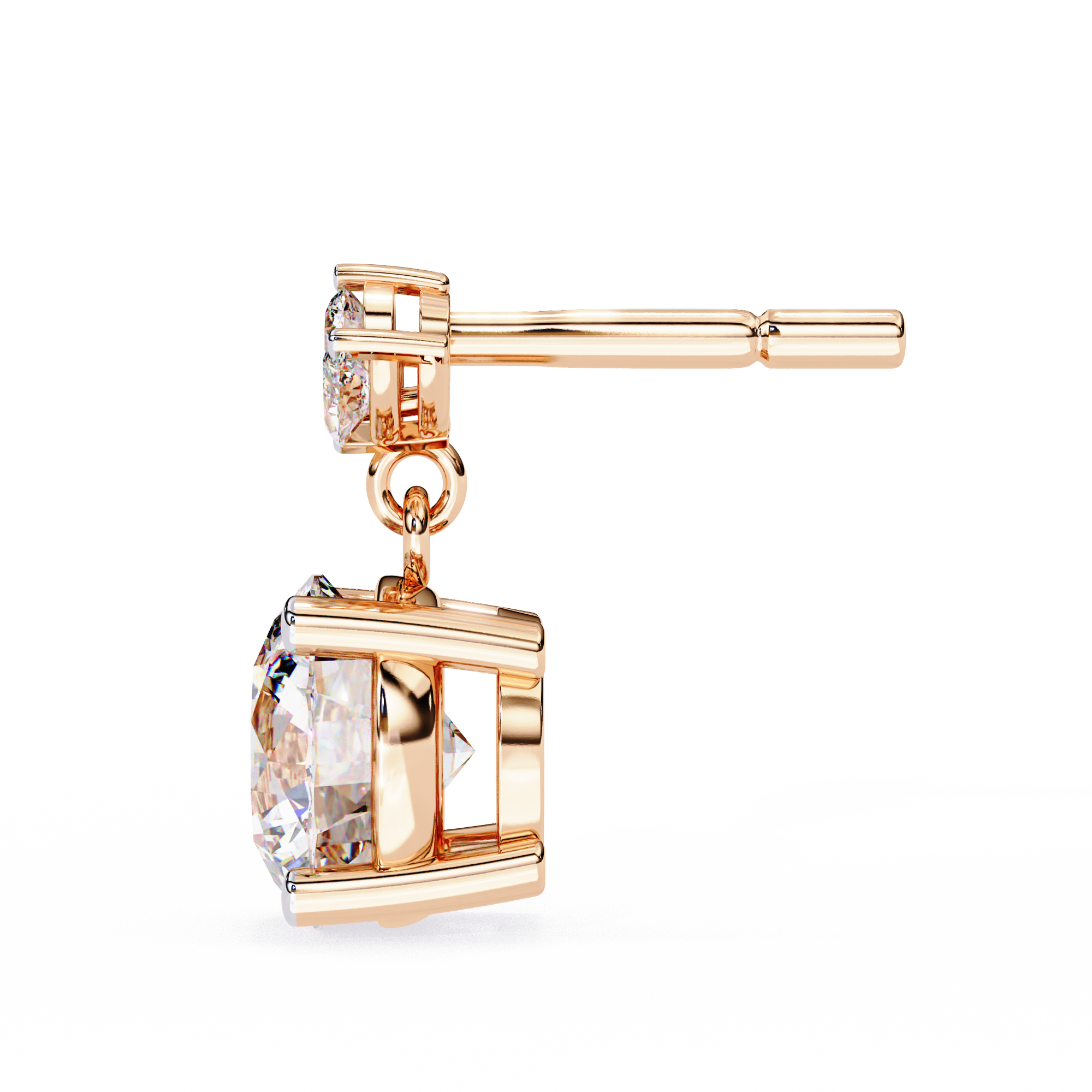 2.02 ct Radiant Horizon Earrings 9k