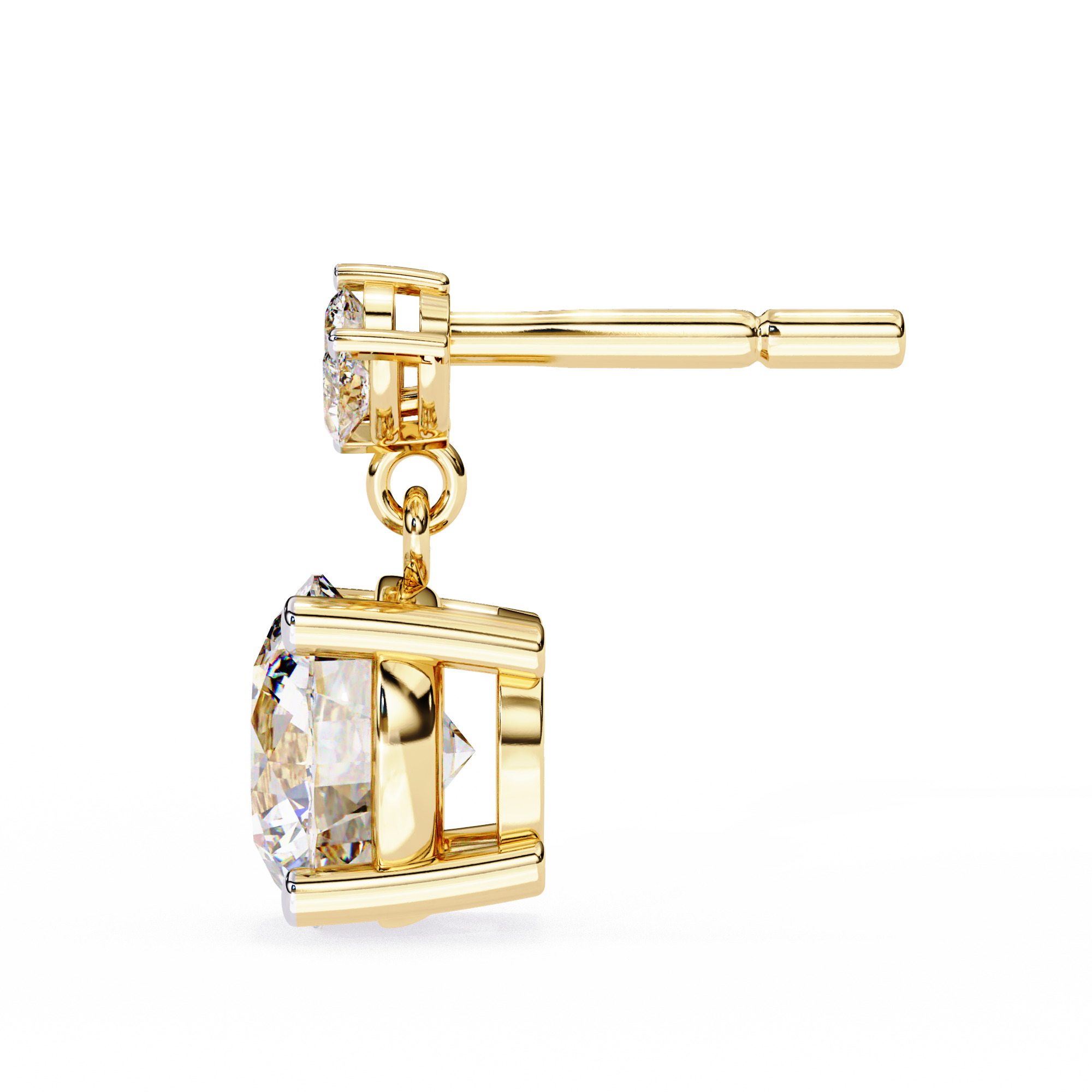 2.02 ct Radiant Horizon Earrings 9k