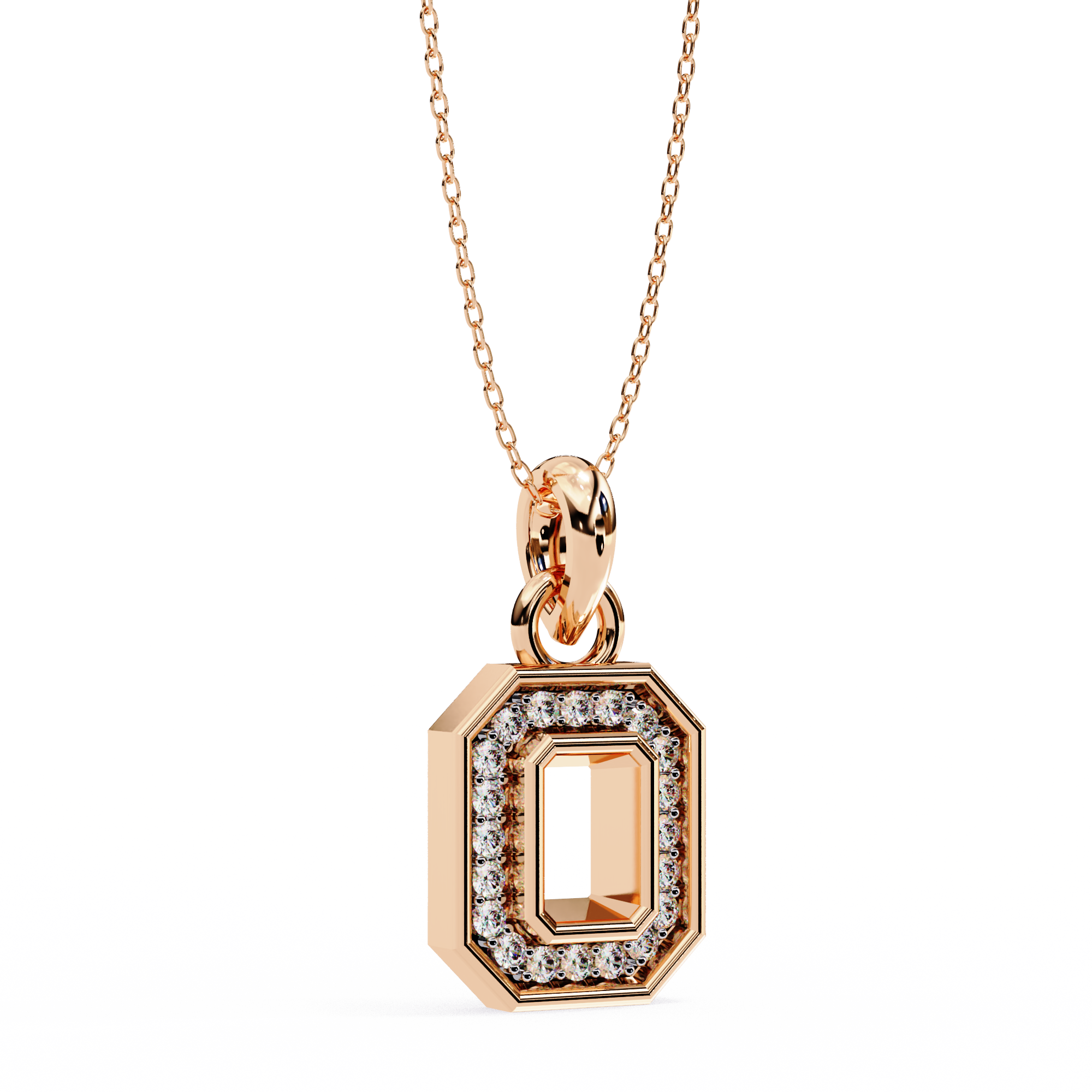 0.16 carat round pendant