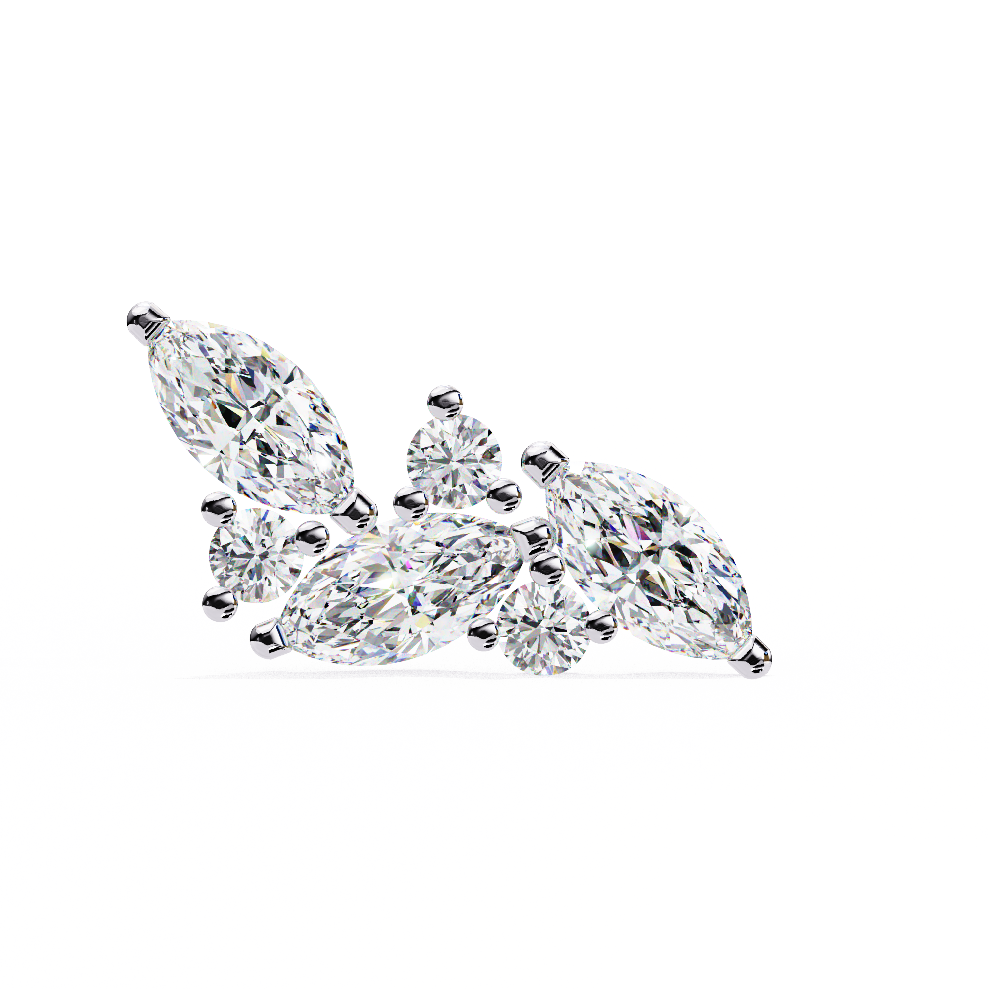 0.35 ct Celestial Arc Earrings 9k