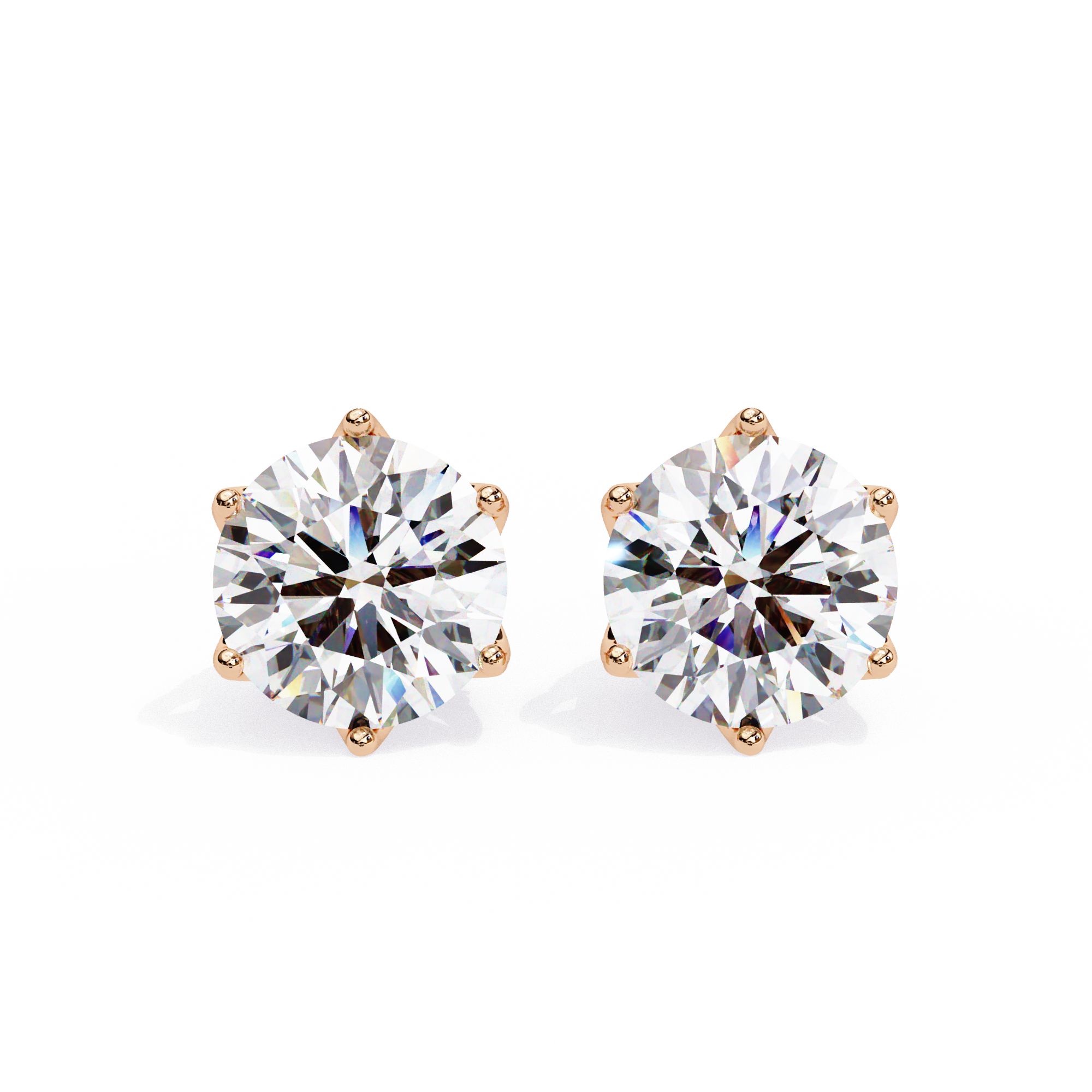 2.62 carat round earring