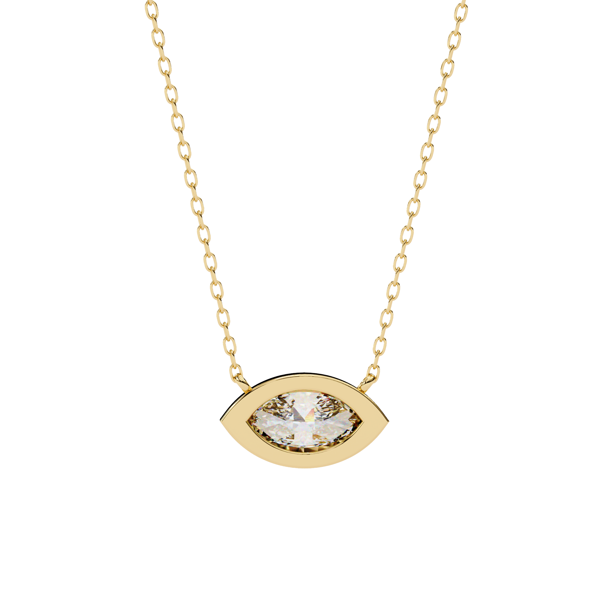 0.68 ct Radiant Eyedrop Pendant 9k
