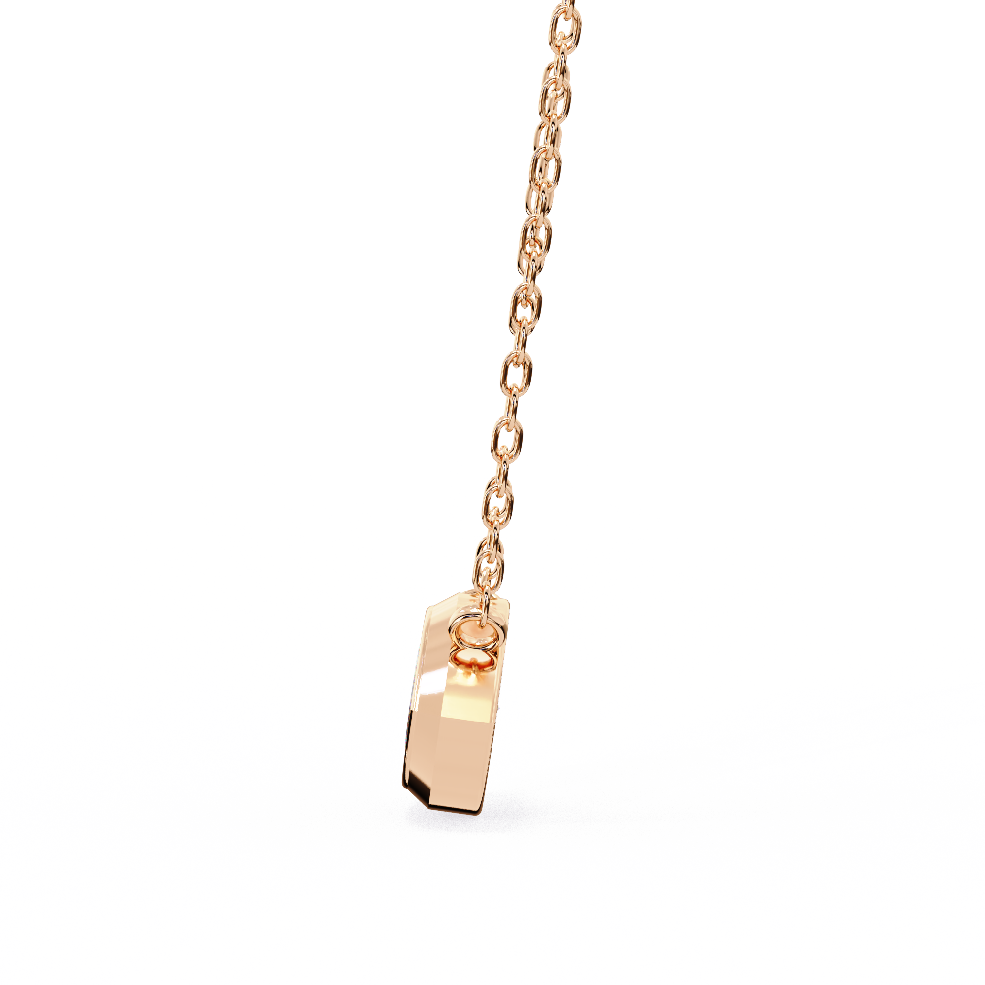 0.68 ct Radiant Eyedrop Pendant 9k