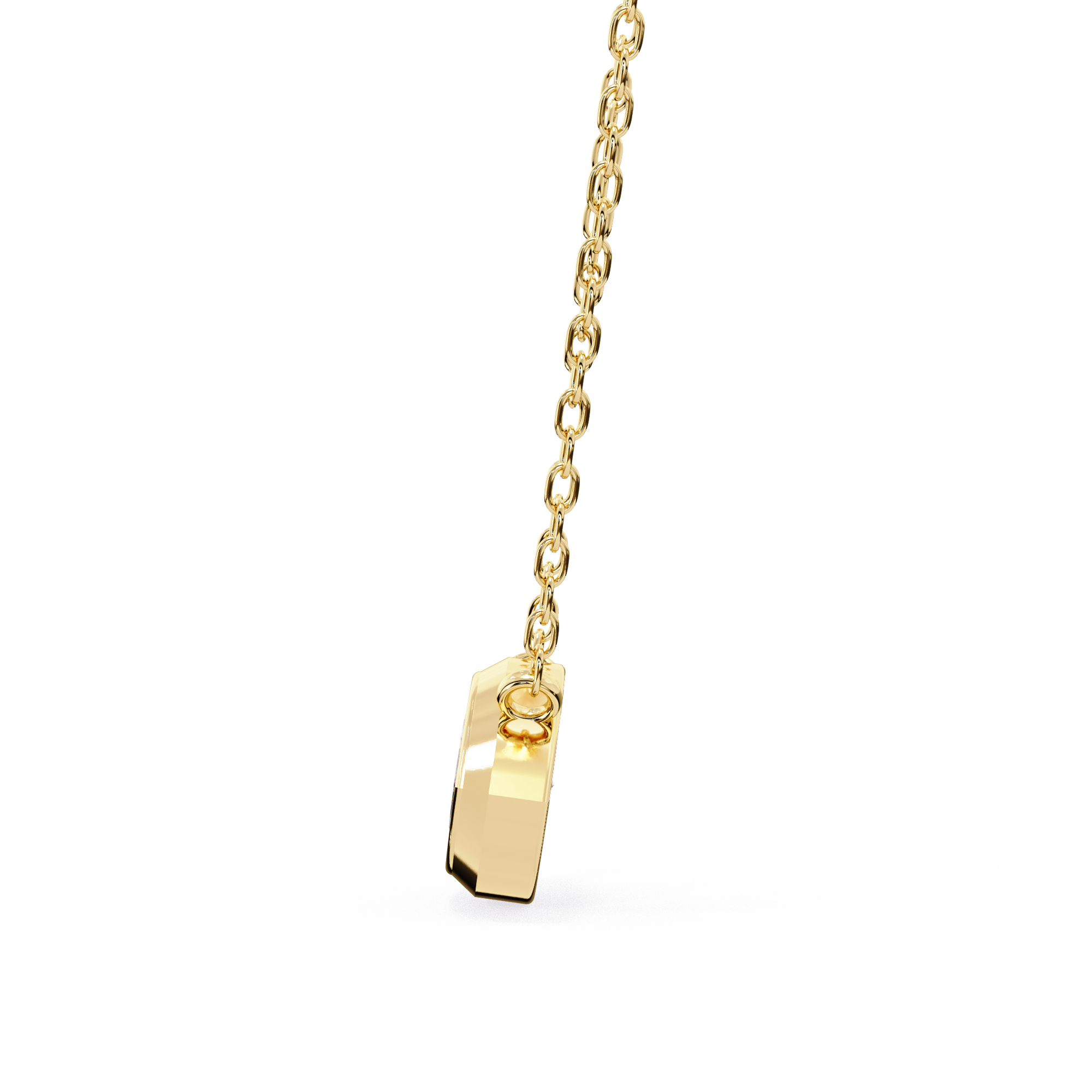 0.68 ct Radiant Eyedrop Pendant 9k