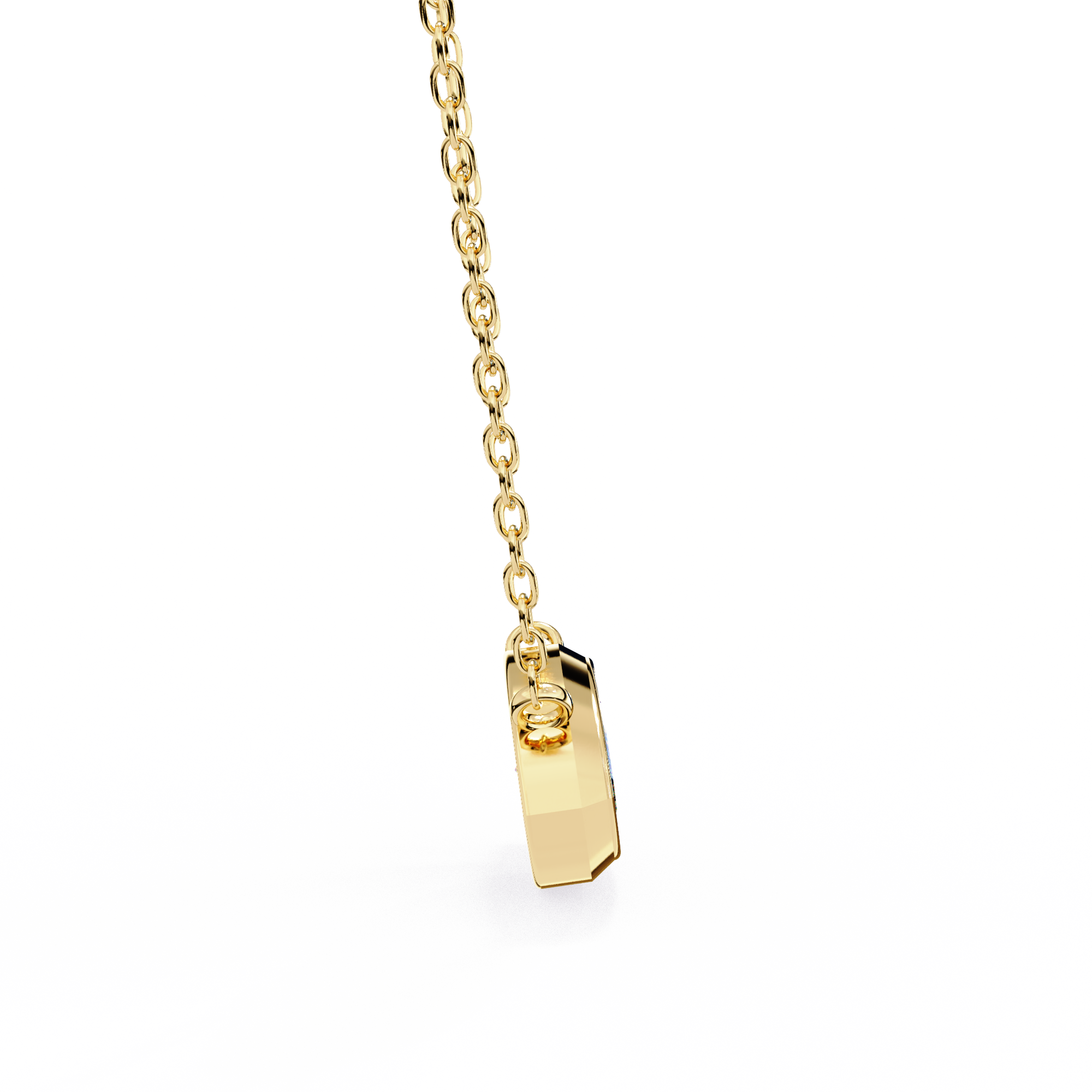0.68 ct Radiant Eyedrop Pendant 9k
