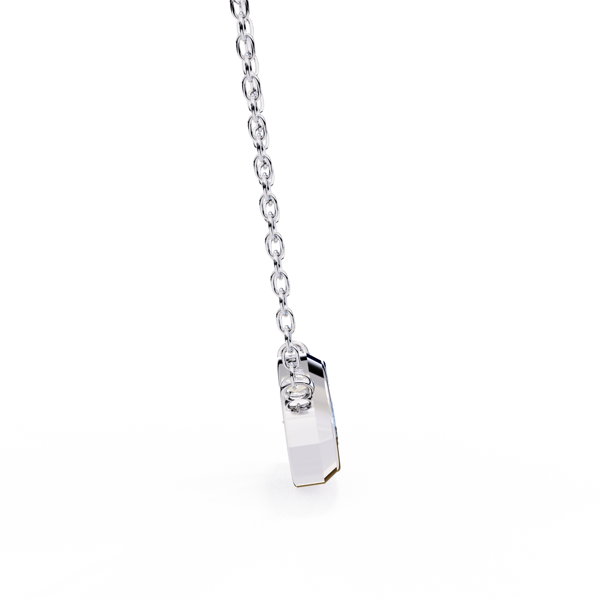 0.68 ct Radiant Eyedrop Pendant 9k