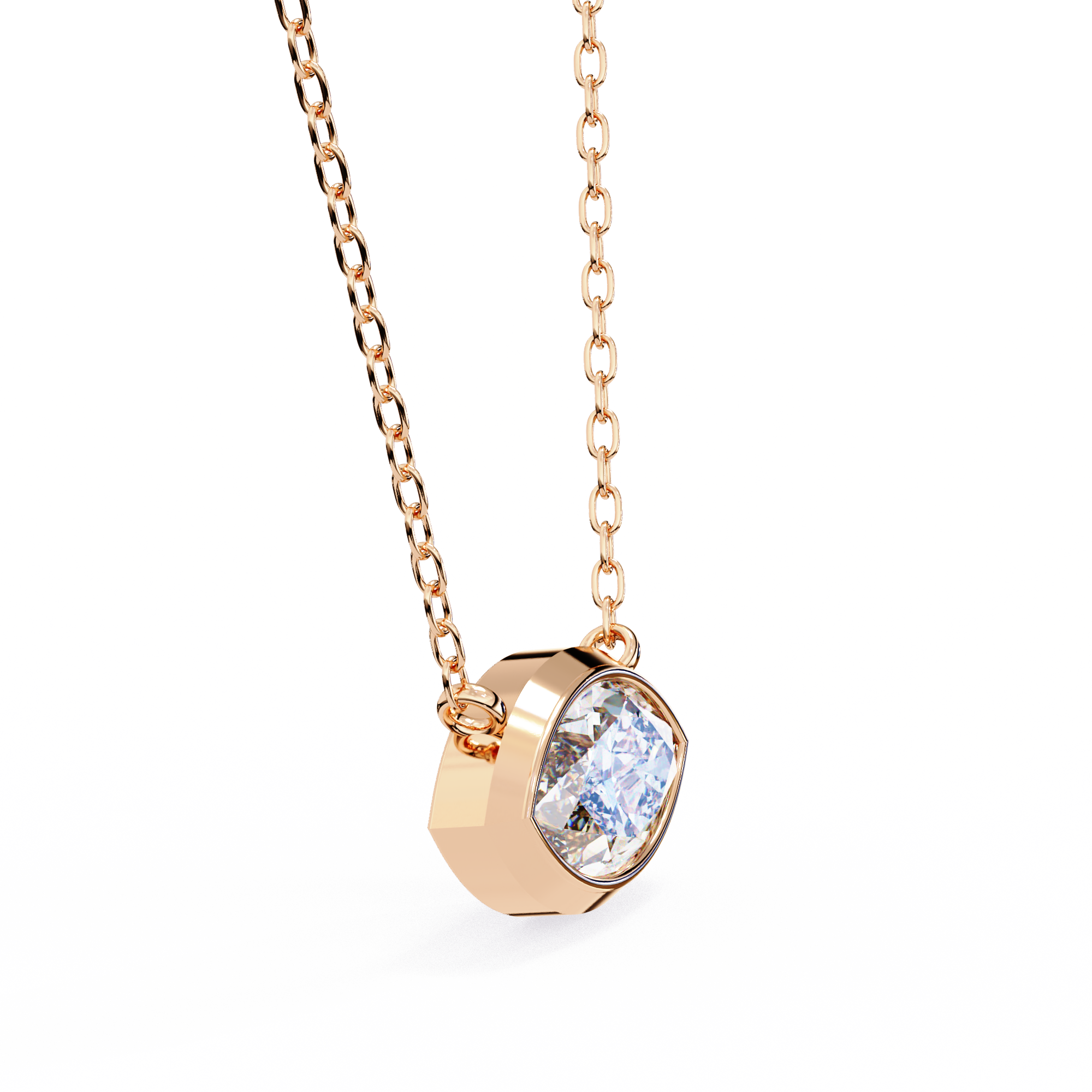 0.68 ct Radiant Eyedrop Pendant 9k