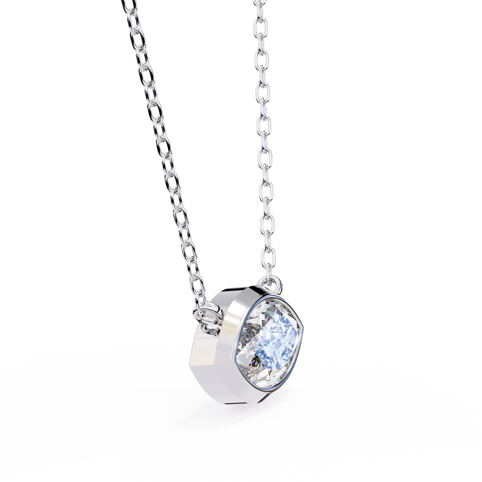 0.68 ct Radiant Eyedrop Pendant 9k