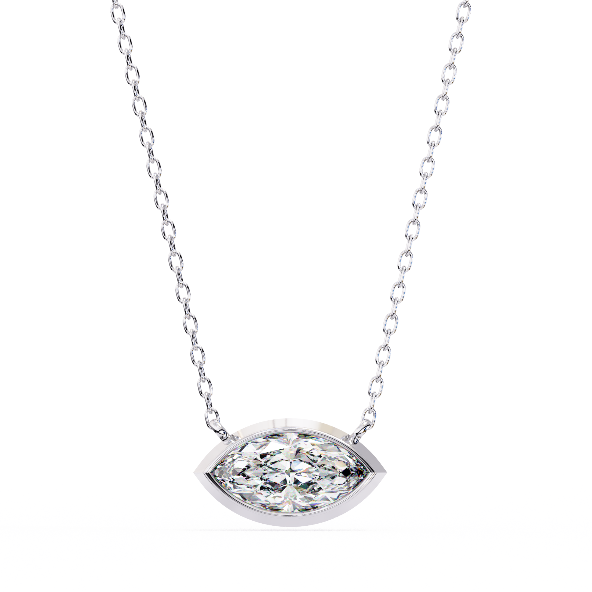 0.68 ct Radiant Eyedrop Pendant 9k