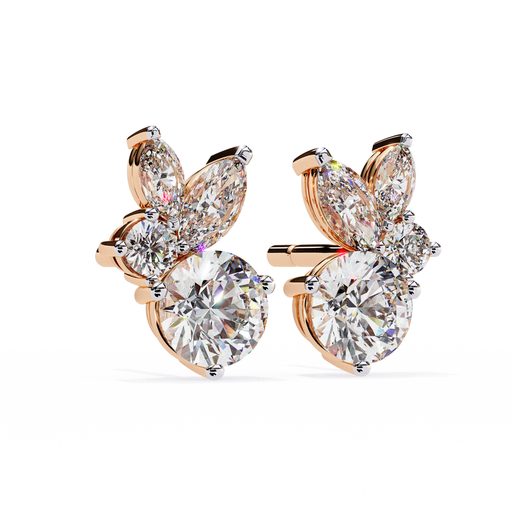 1.42 ct Solar Halo Earrings