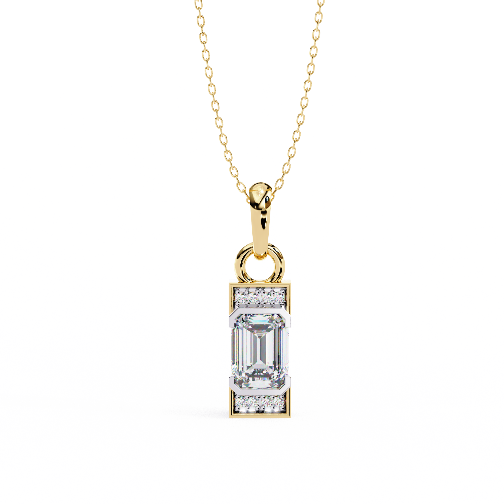 1.05 ct Emerald Radiance Pendant 9k