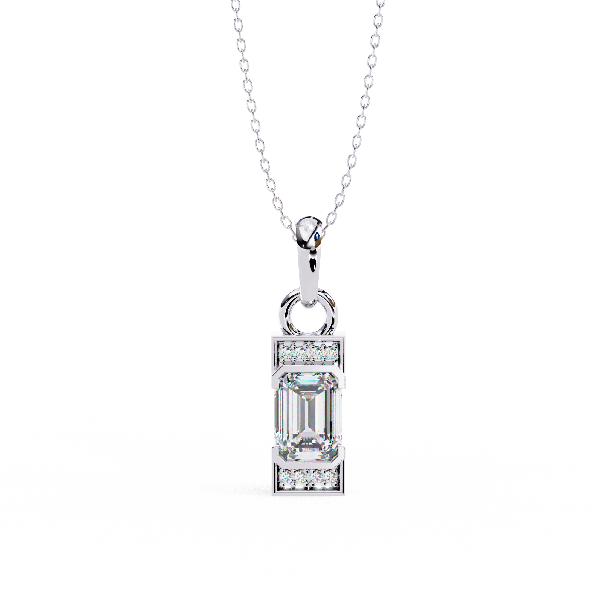 1.05 ct Emerald Radiance Pendant 9k