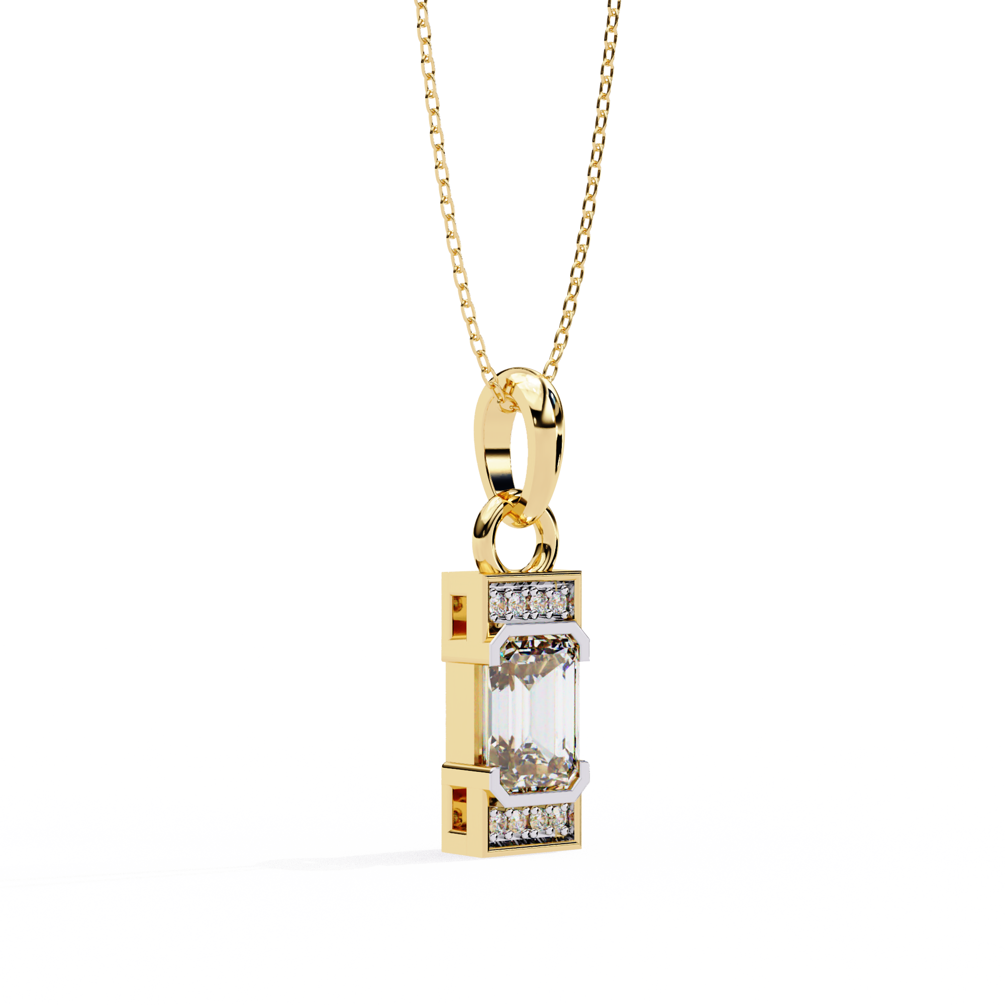 1.05 ct Emerald Radiance Pendant 9k