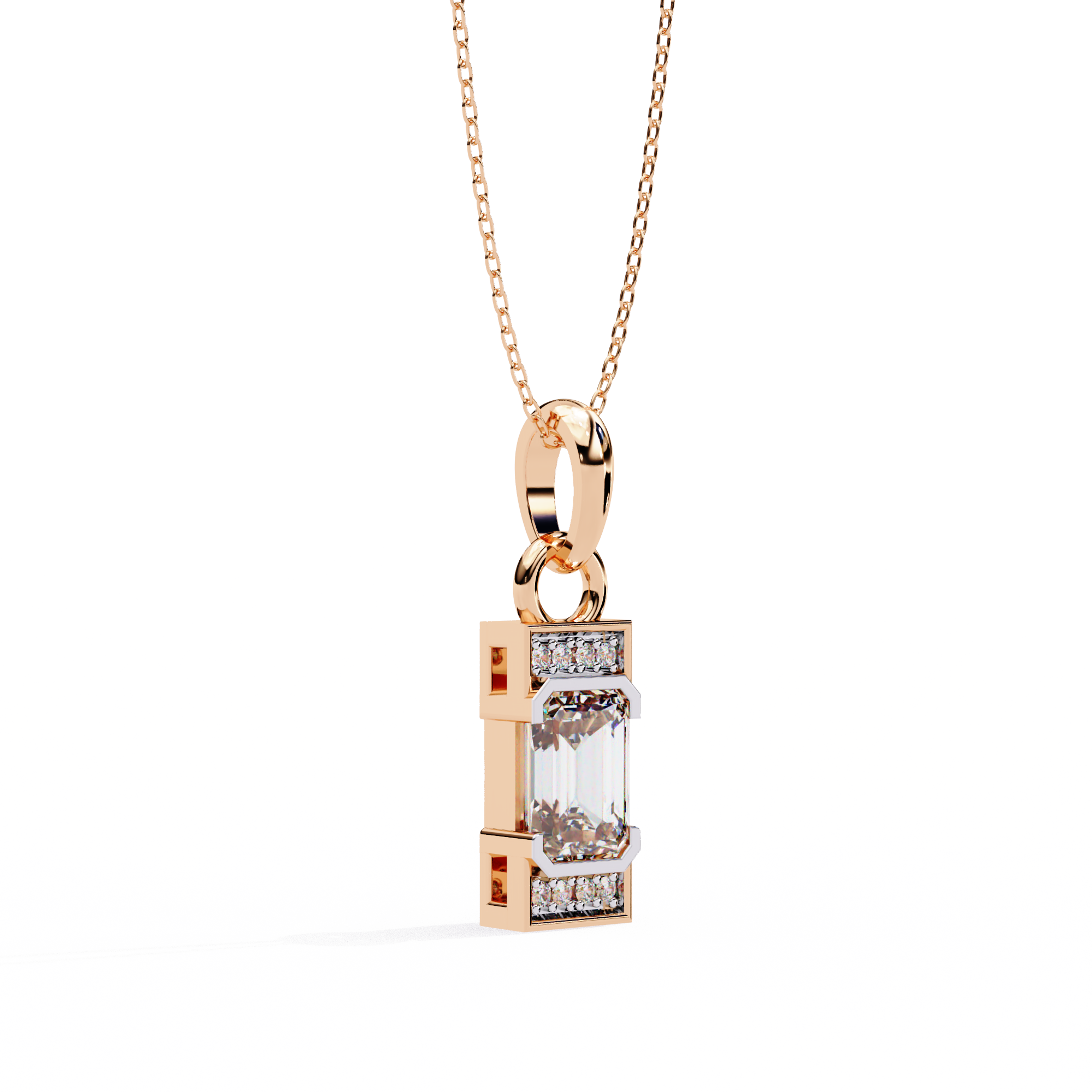 1.05 ct Emerald Radiance Pendant 9k