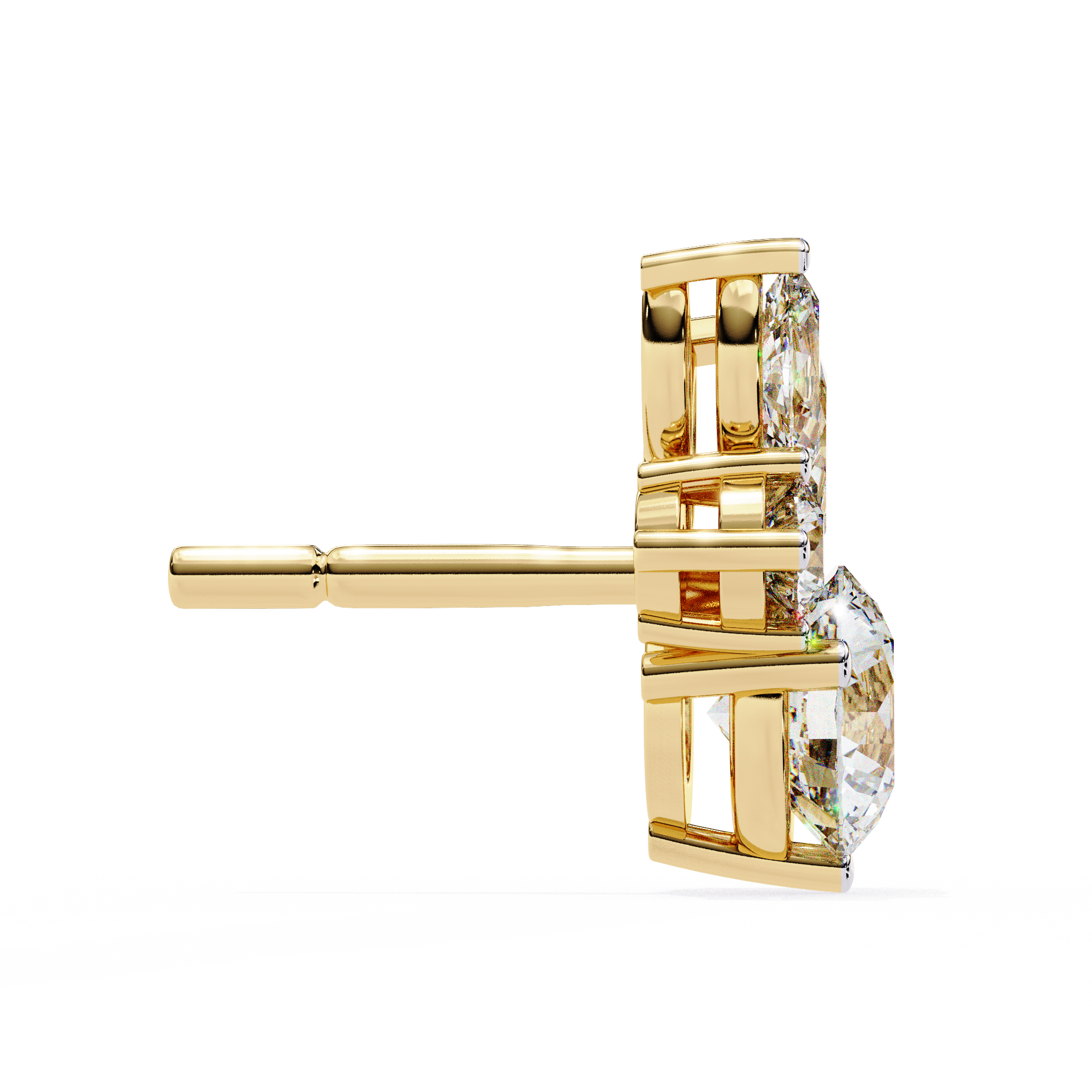 1.42 ct Solar Halo Earrings 9k